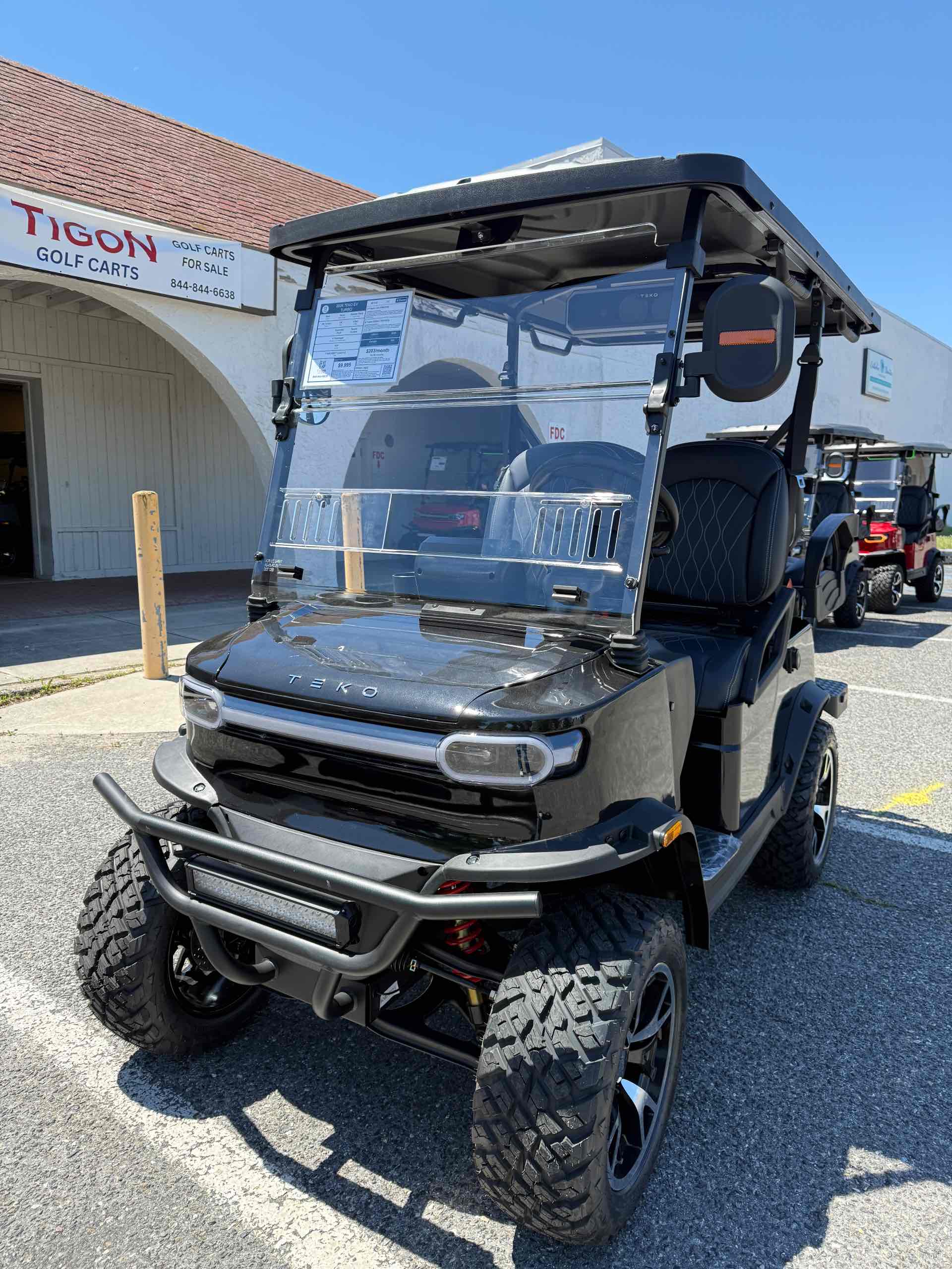 2026 TEKO EV TURBO Golf Cart in Metallic Black
