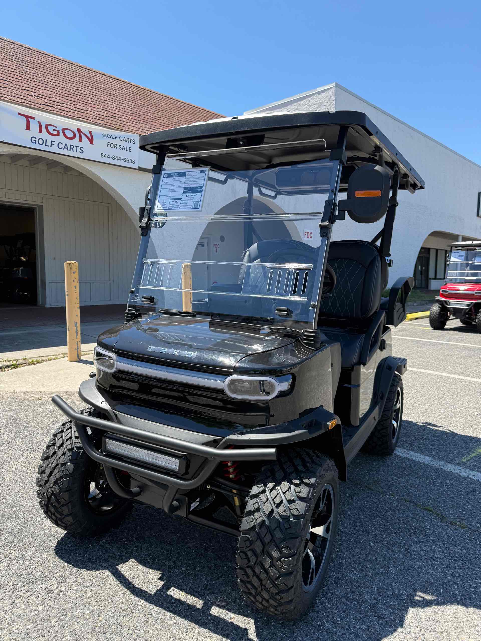 2026 TEKO EV TURBO Golf Cart in Metallic Black