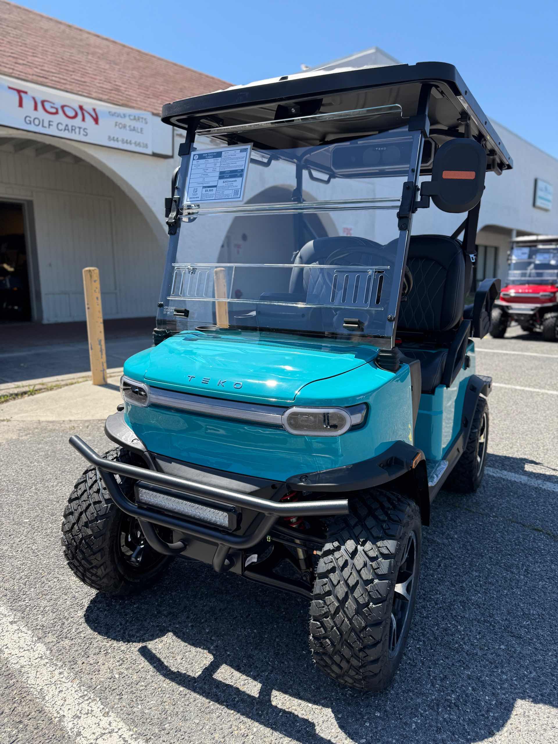 2026 TEKO EV TURBO Golf Cart in Gulf Blue