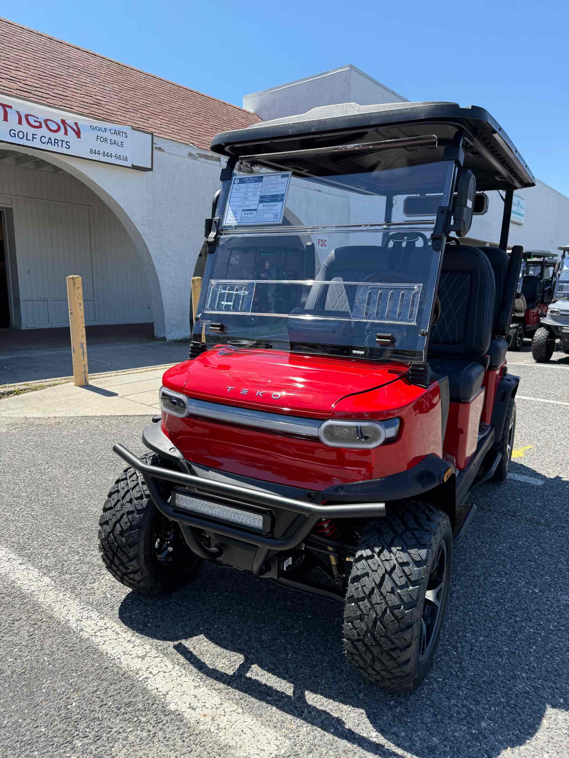 2026 TEKO EV TROPHY Golf Cart in Torch Red