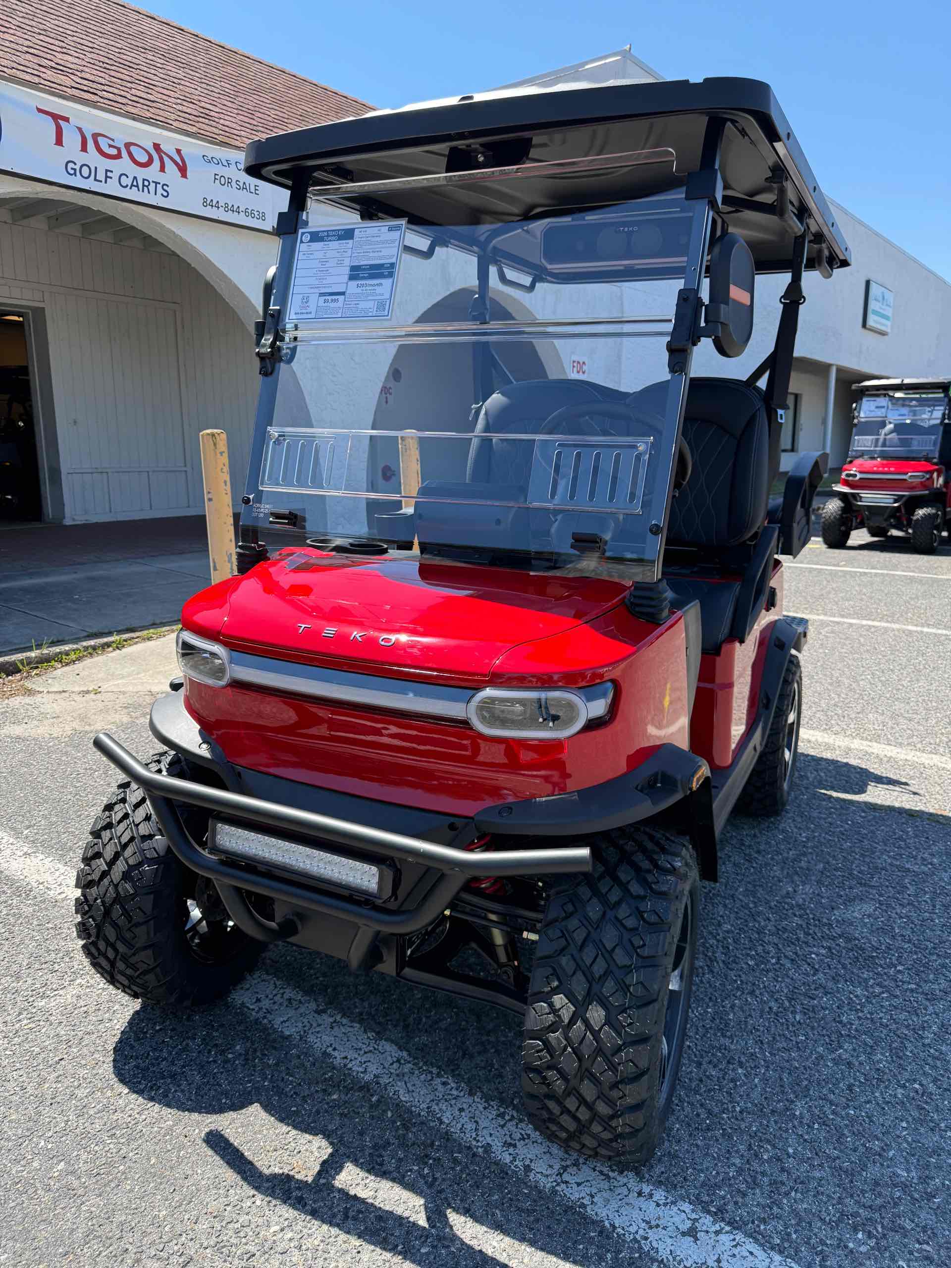 2026 TEKO EV TURBO Golf Cart in Torch Red
