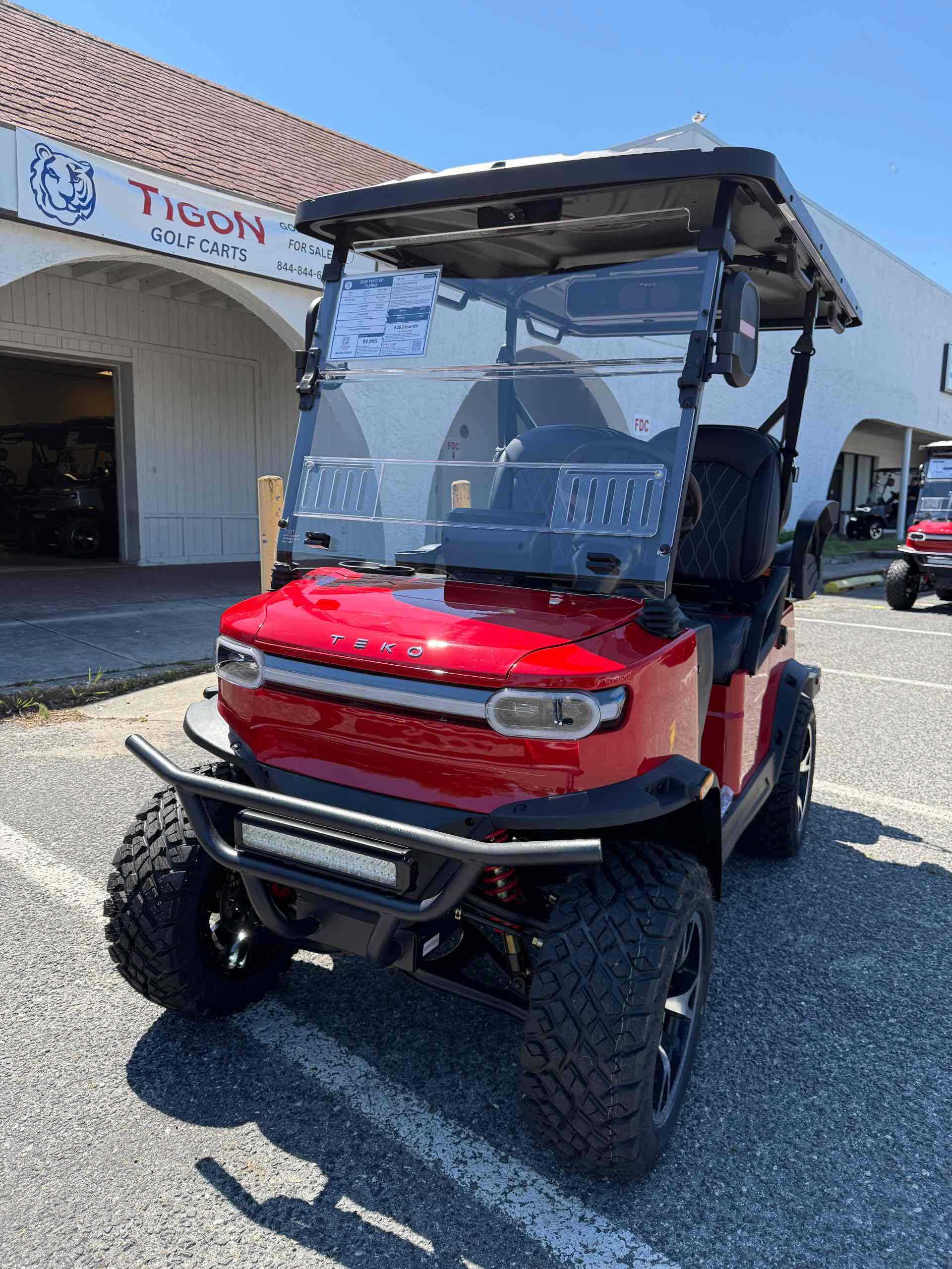 2026 TEKO EV TURBO Golf Cart in Torch Red