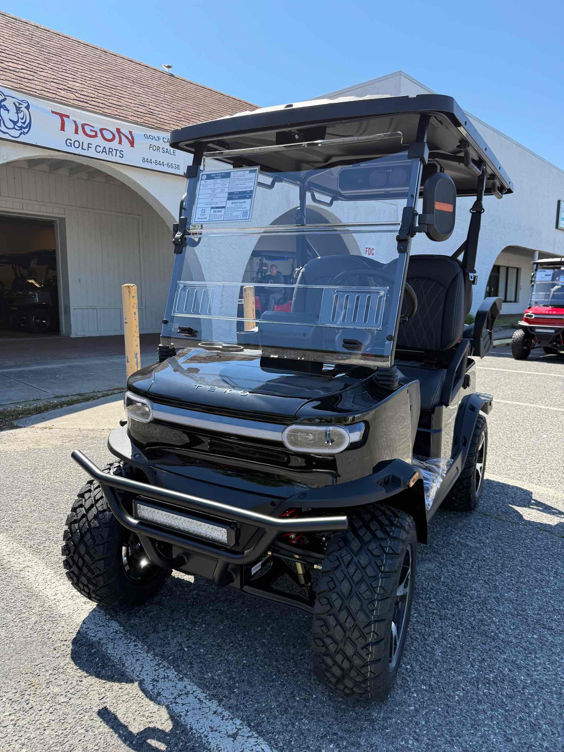 2026 TEKO EV TURBO Golf Cart in Metallic Black