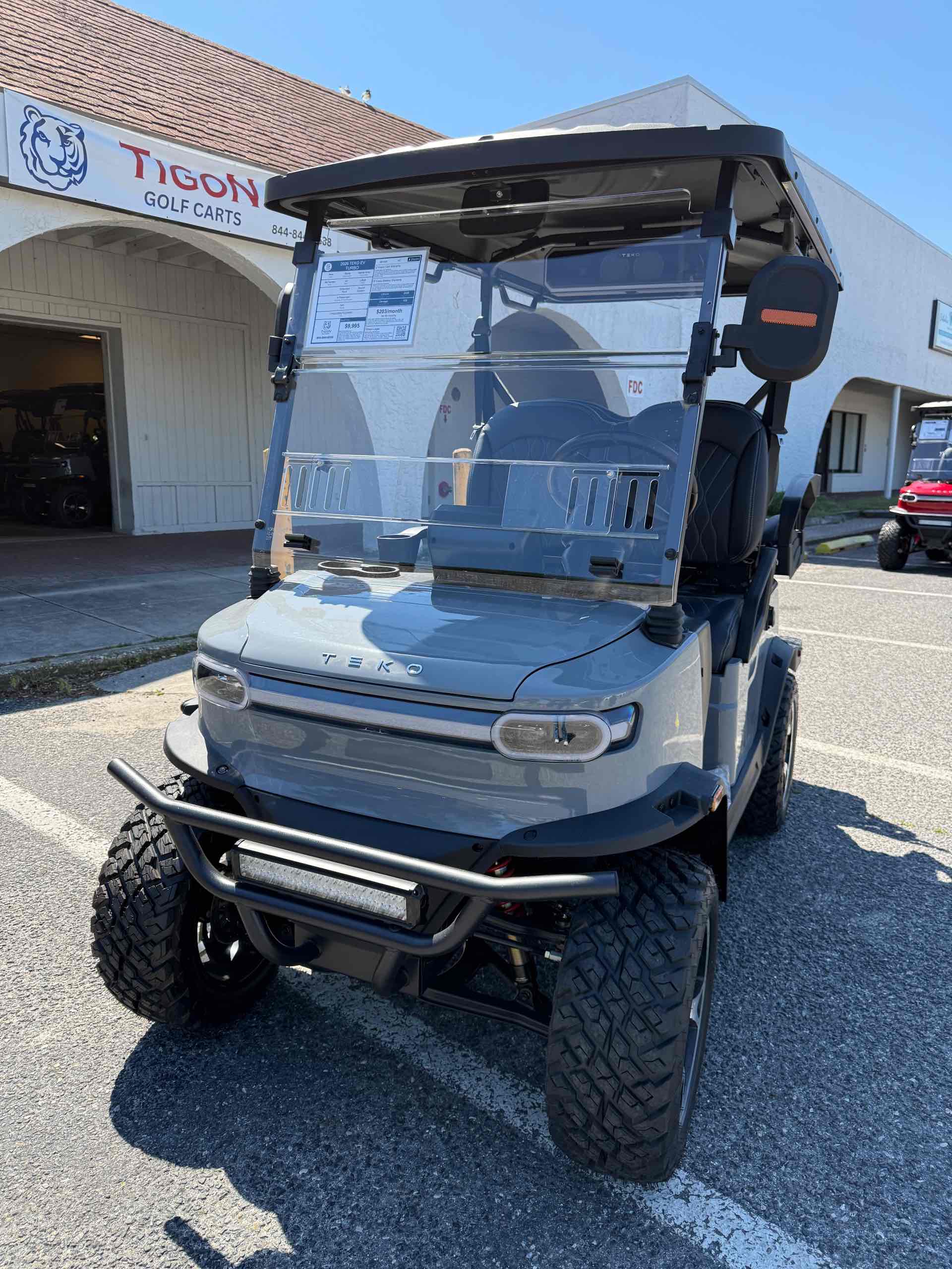 2026 TEKO EV TURBO Golf Cart in Nardo Gray