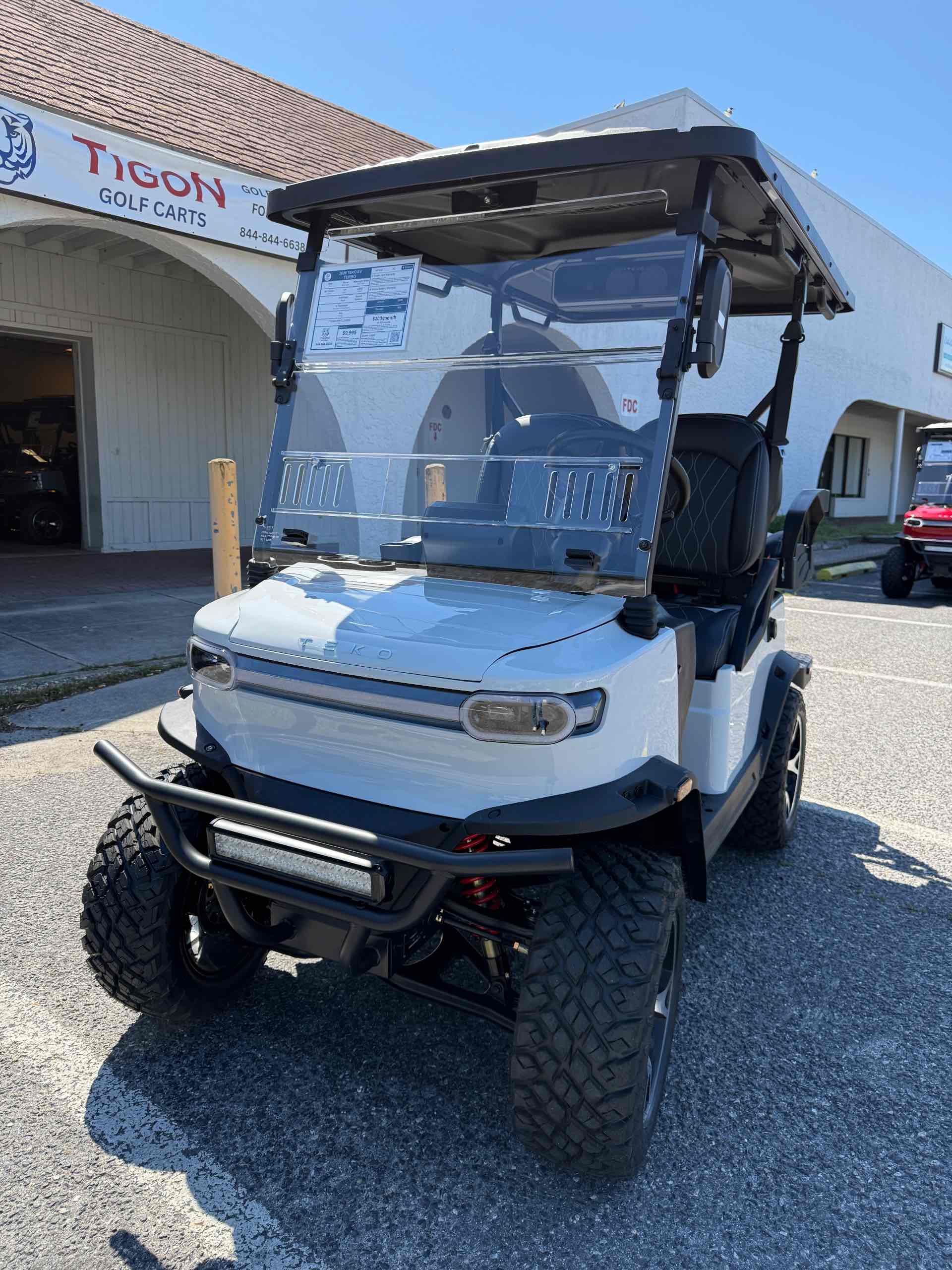 2026 TEKO EV TURBO Golf Cart in Moonlight White