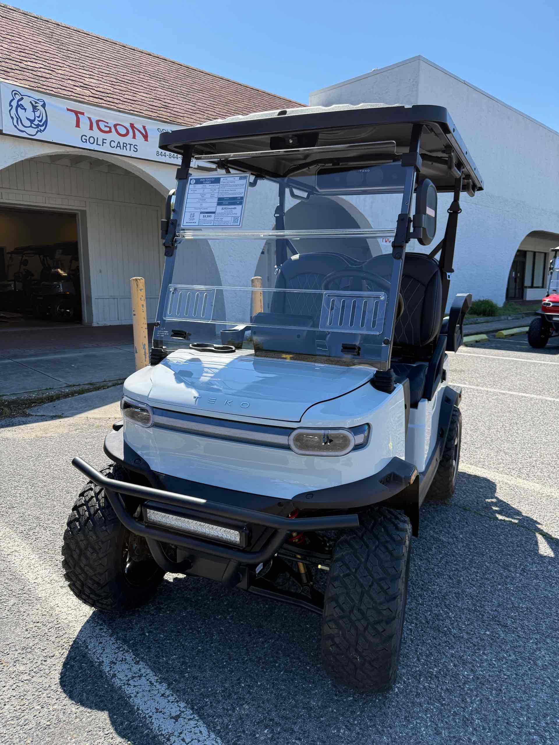2026 TEKO EV TURBO Golf Cart in Moonlight White