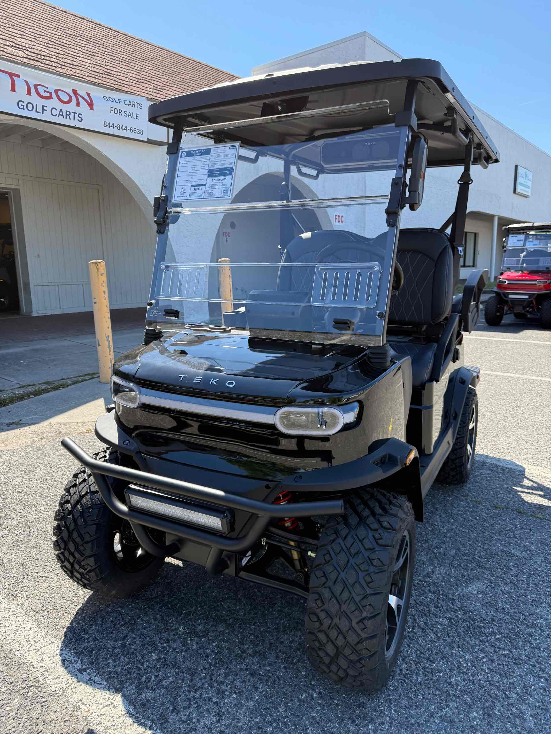 2026 TEKO EV TURBO Golf Cart in Metallic Black