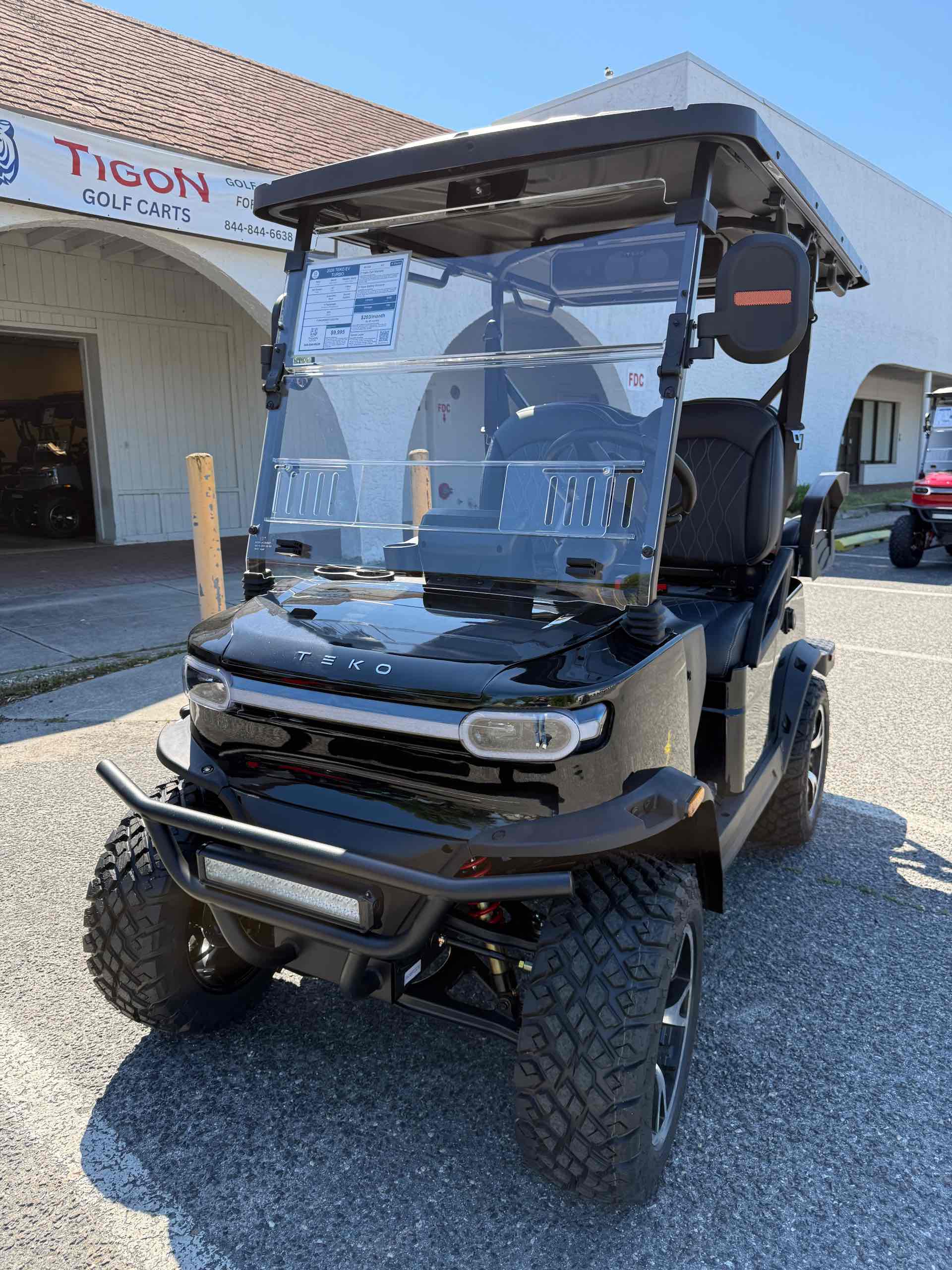 2026 TEKO EV TURBO Golf Cart in Metallic Black