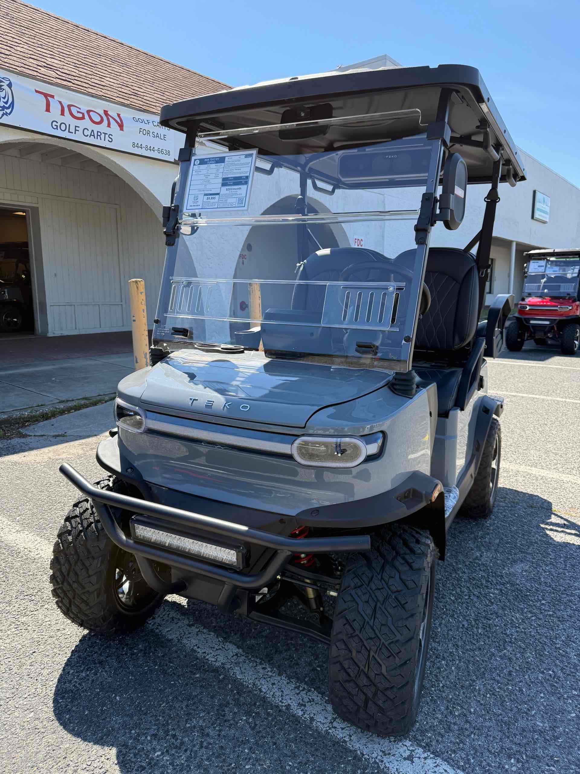 2026 TEKO EV TURBO Golf Cart in Nardo Gray