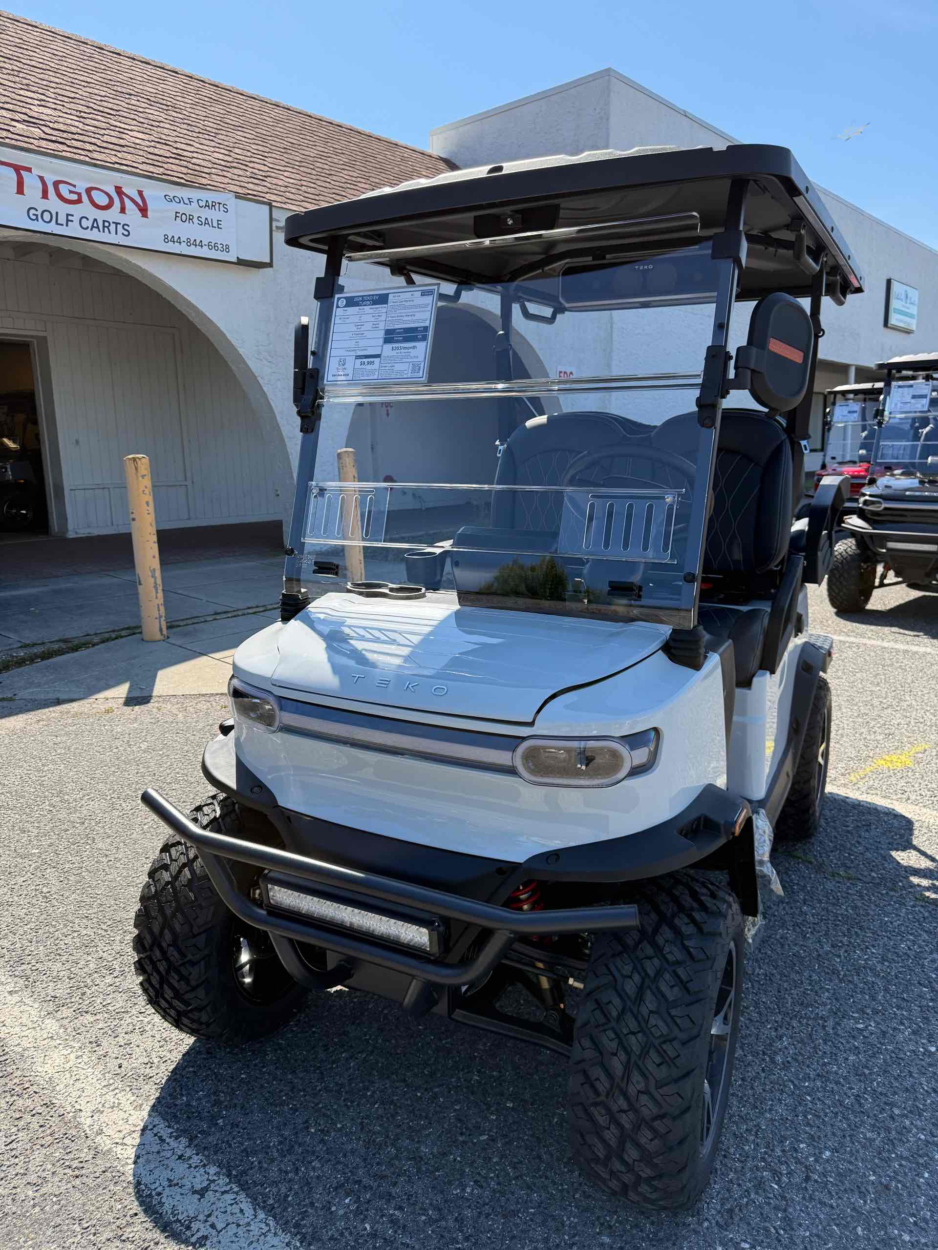 2026 TEKO EV TURBO Golf Cart in Moonlight White