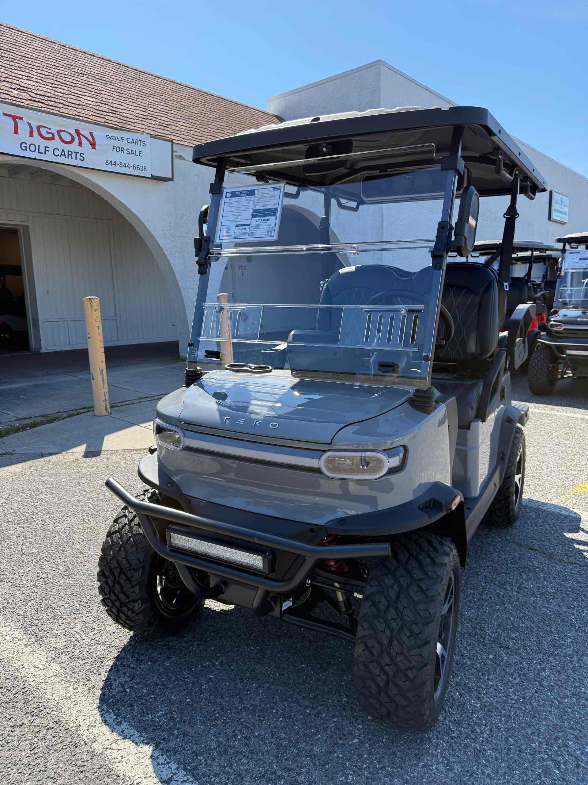 2026 TEKO EV TURBO Golf Cart in Nardo Gray