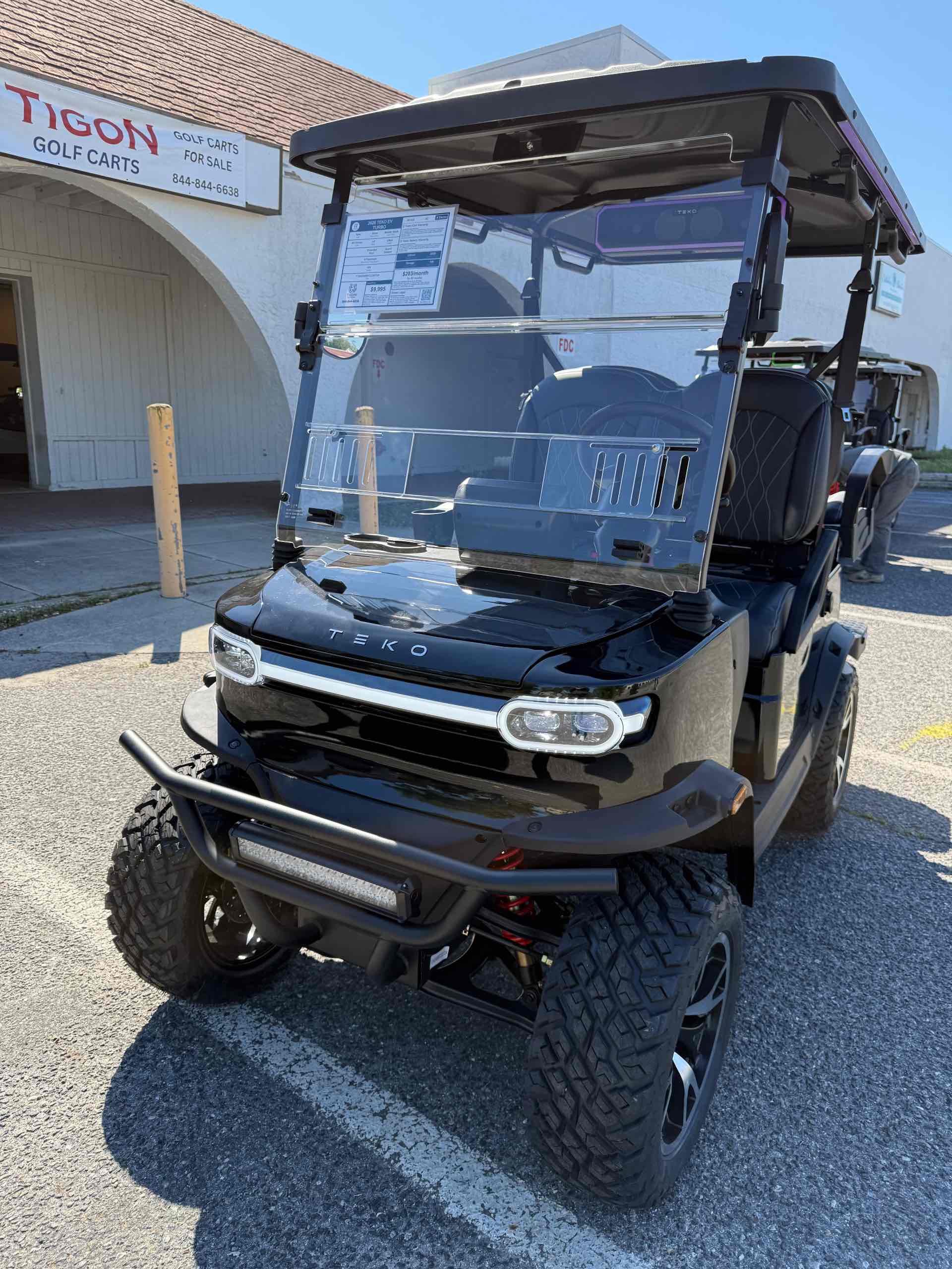 2026 TEKO EV TURBO Golf Cart in Metallic Black