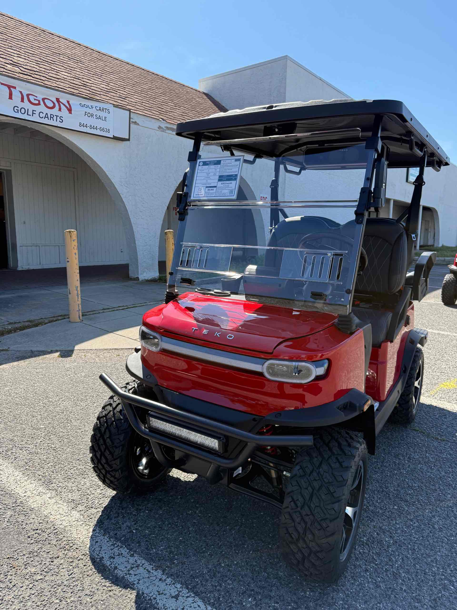 2026 TEKO EV TURBO Golf Cart in Torch Red