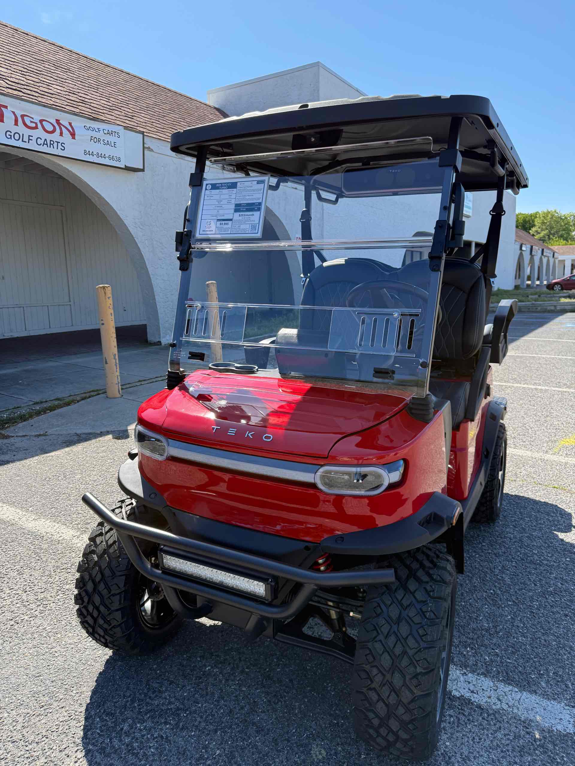 2026 TEKO EV TURBO Golf Cart in Torch Red