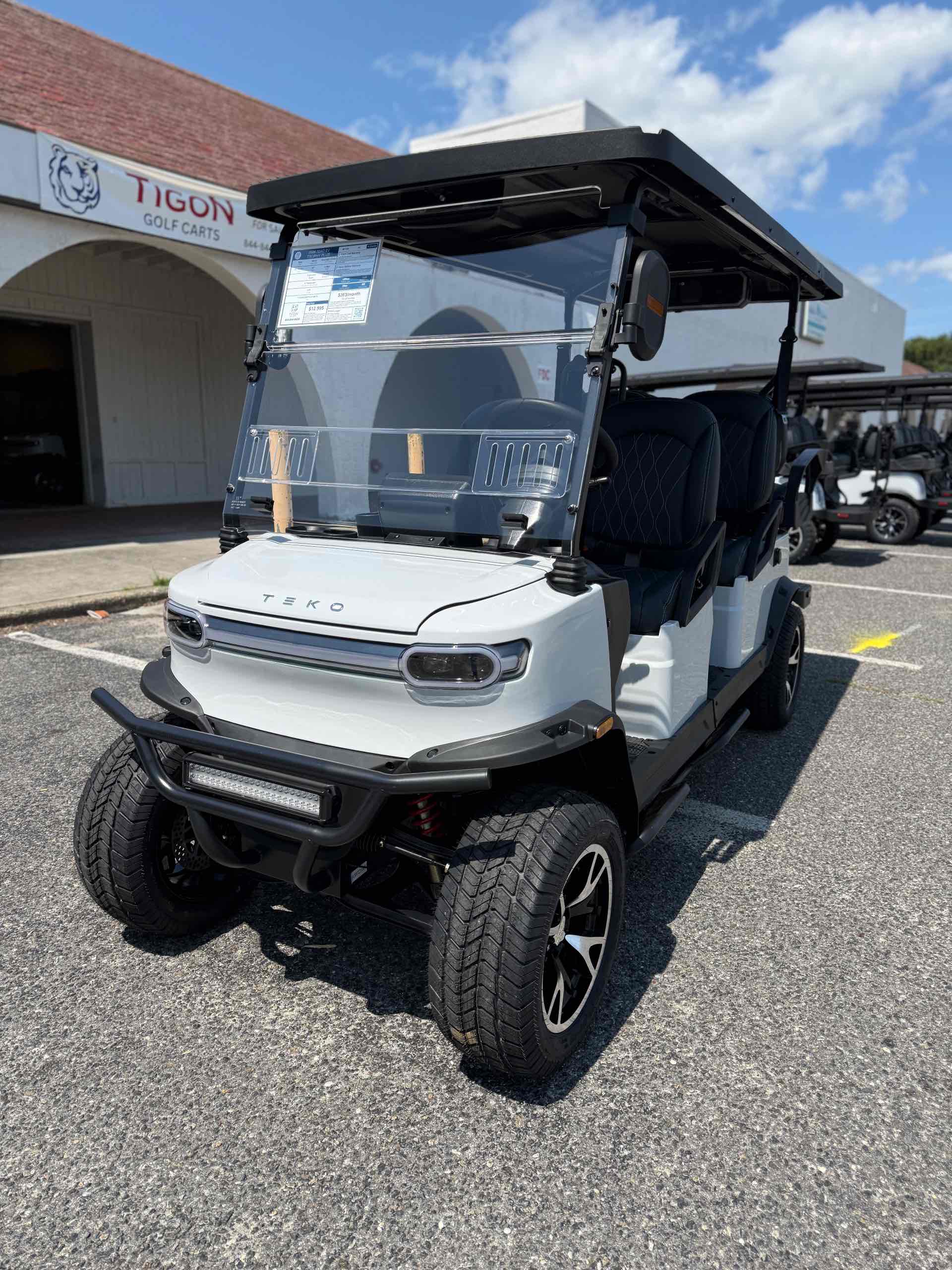 2026 TEKO EV TROPHY PLUS Golf Cart in Moonlight White
