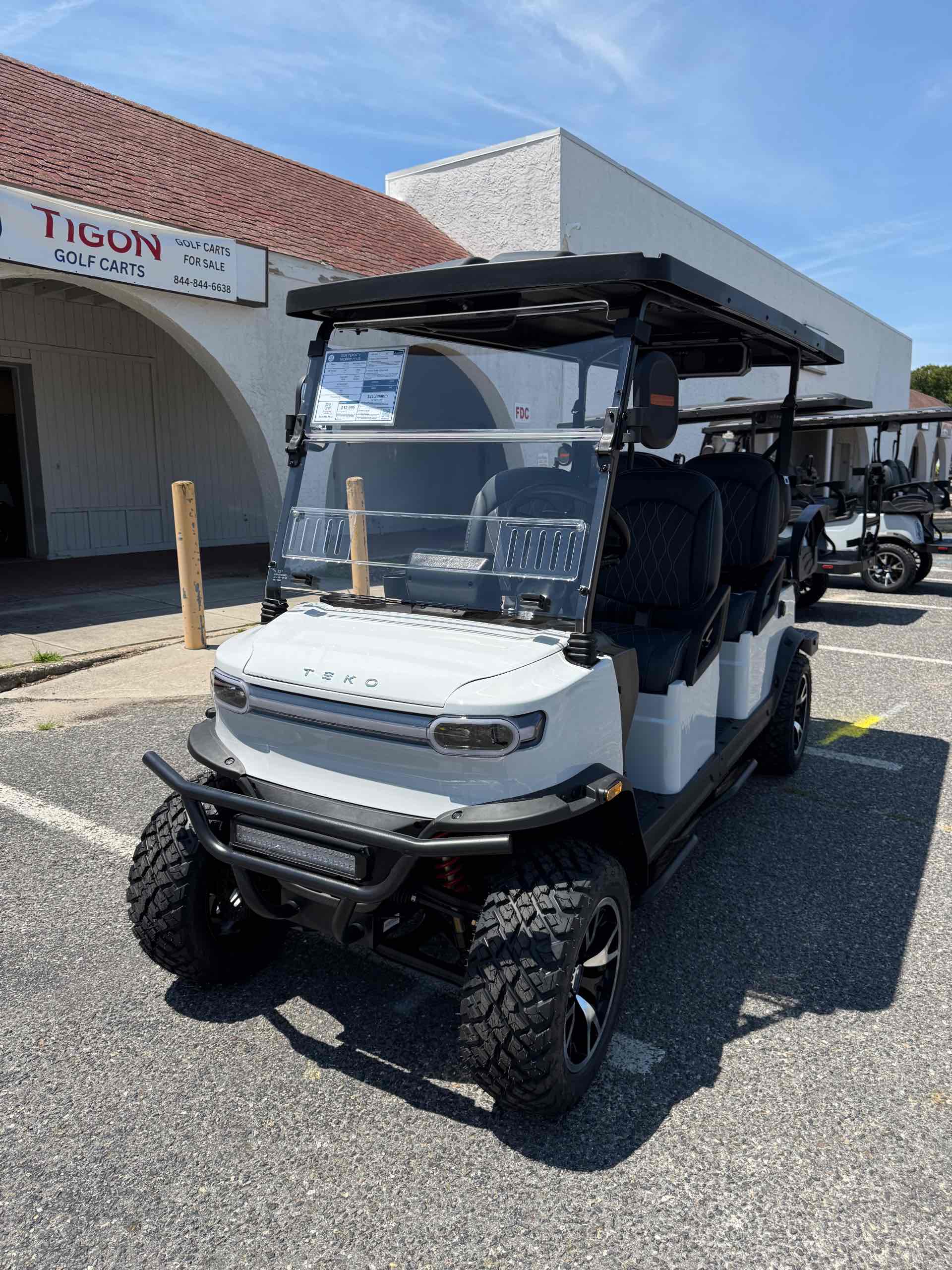 2026 TEKO EV TROPHY PLUS Golf Cart in Moonlight White