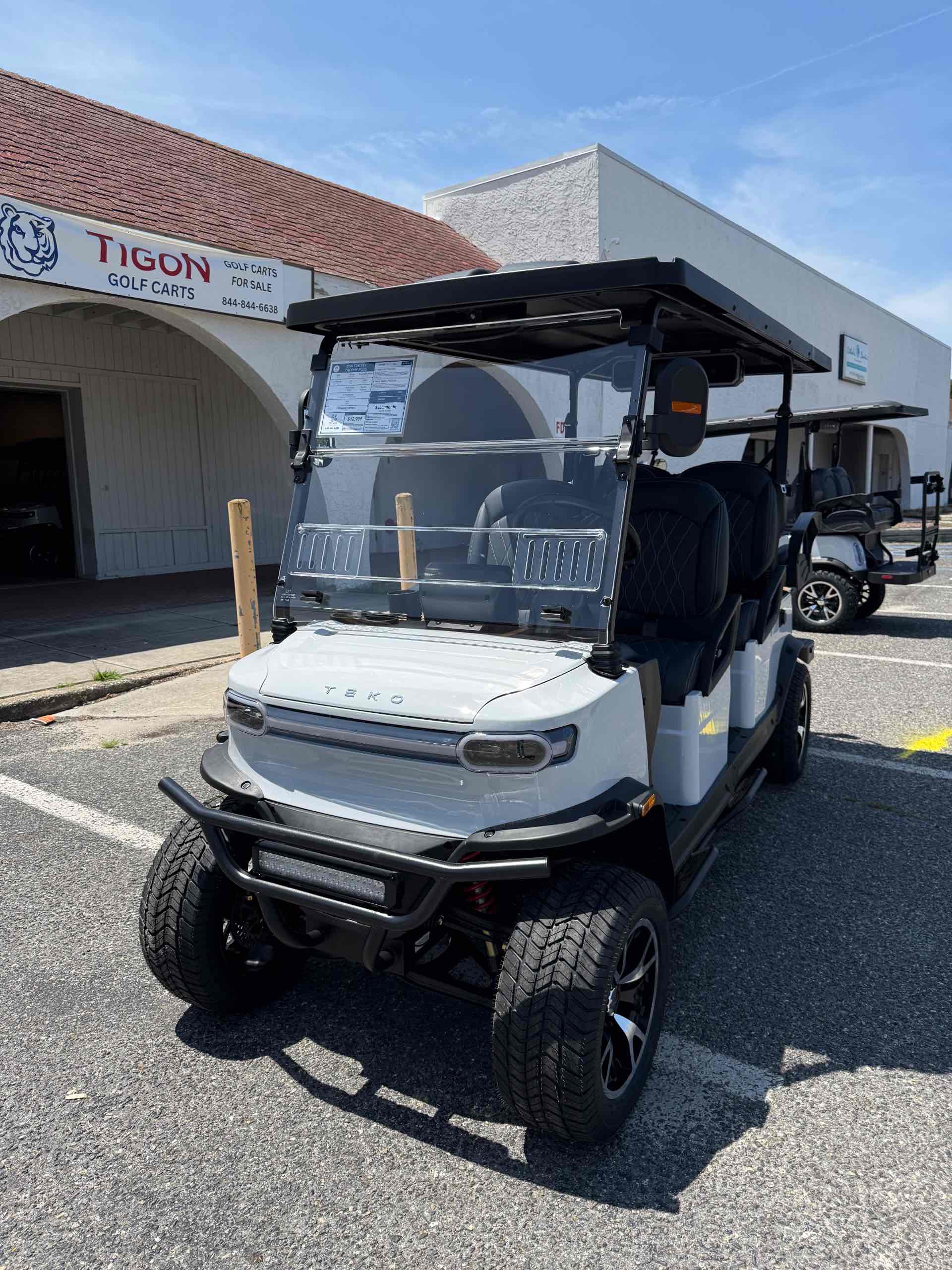 2026 TEKO EV TROPHY PLUS Golf Cart in Moonlight White