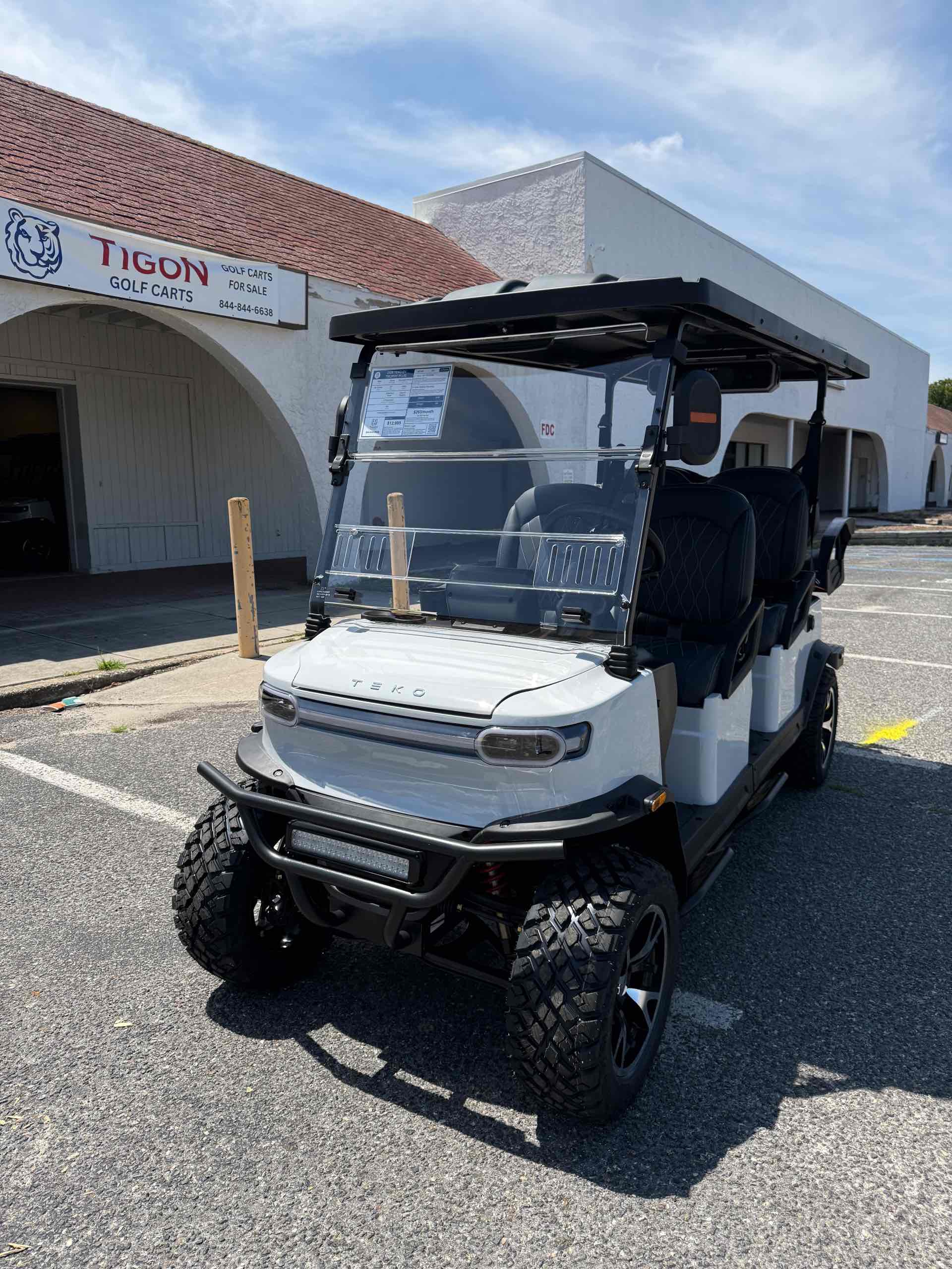 2026 TEKO EV TROPHY PLUS Golf Cart in Moonlight White
