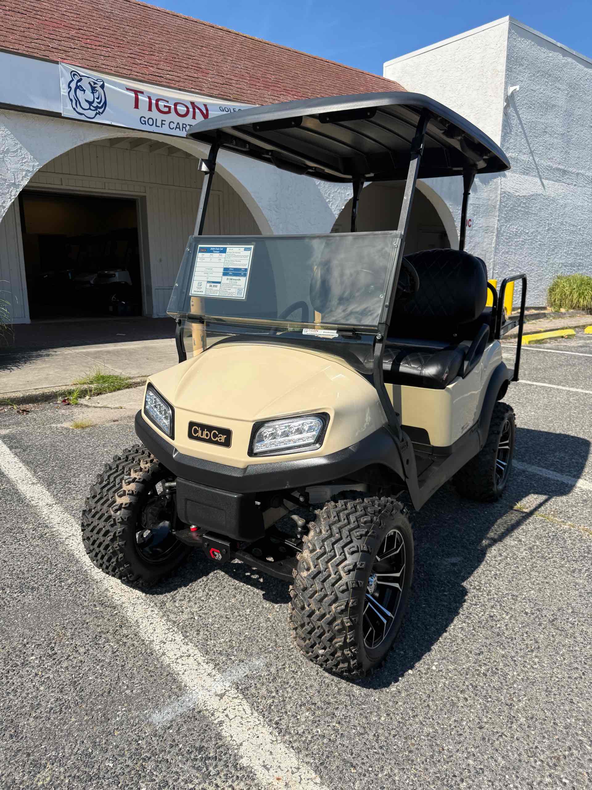 2020 Club Car Tempo Beige golf cart for sale in Rio Grande, NJ — July 4th Golf Cart Sales Event