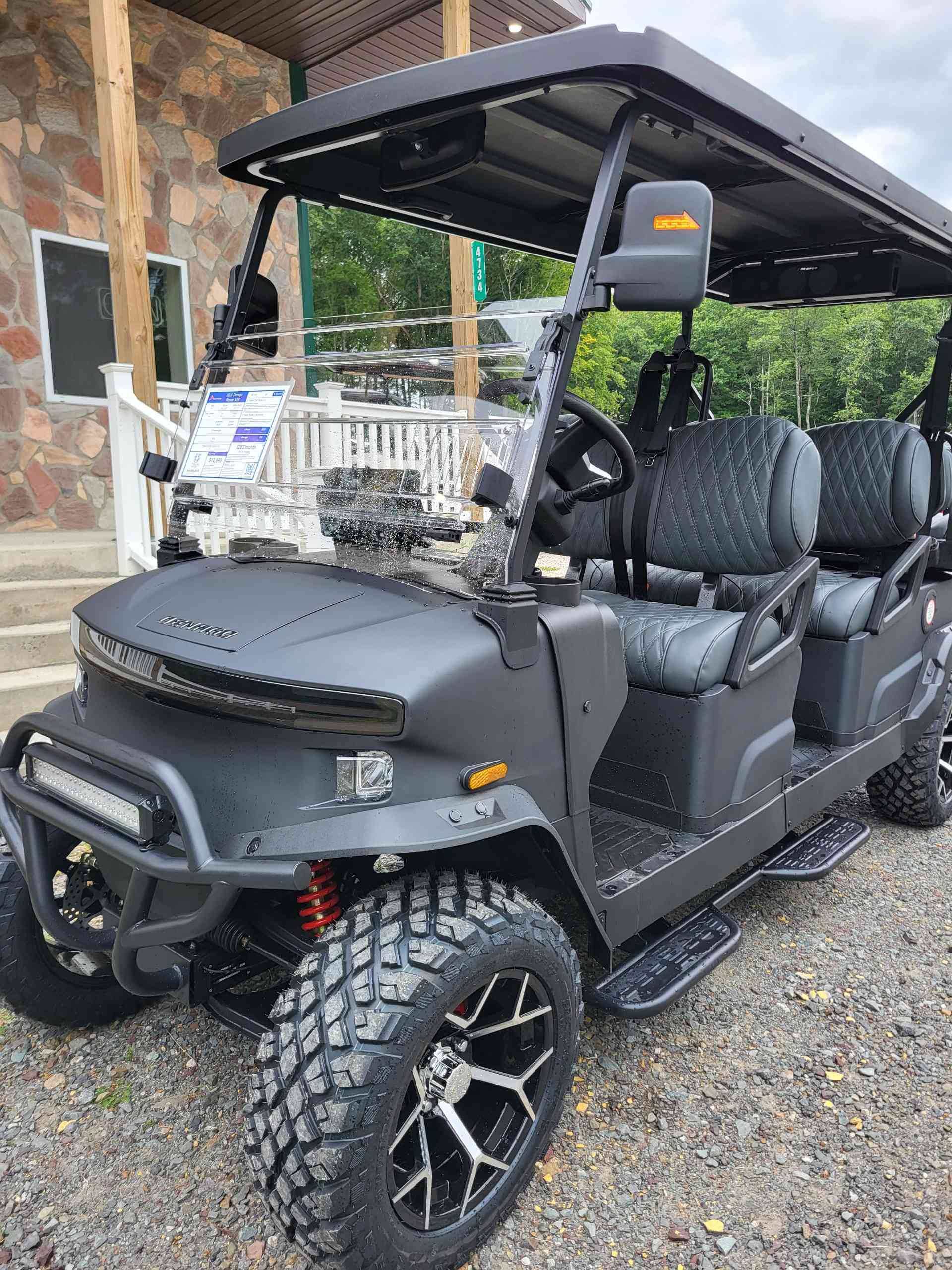 2026 Denago Rover XL6 Matte Black golf cart for sale in Long Pond, PA — July 4th Golf Cart Sales Event