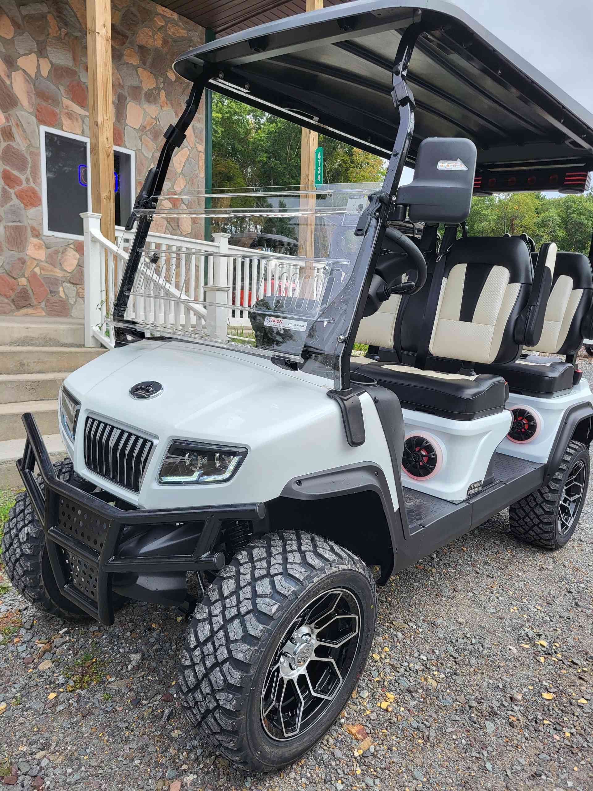 2027 Evolution D5 Maverick 4 PLUS Golf Cart in White for sale at TIGON Long Pond, PA
