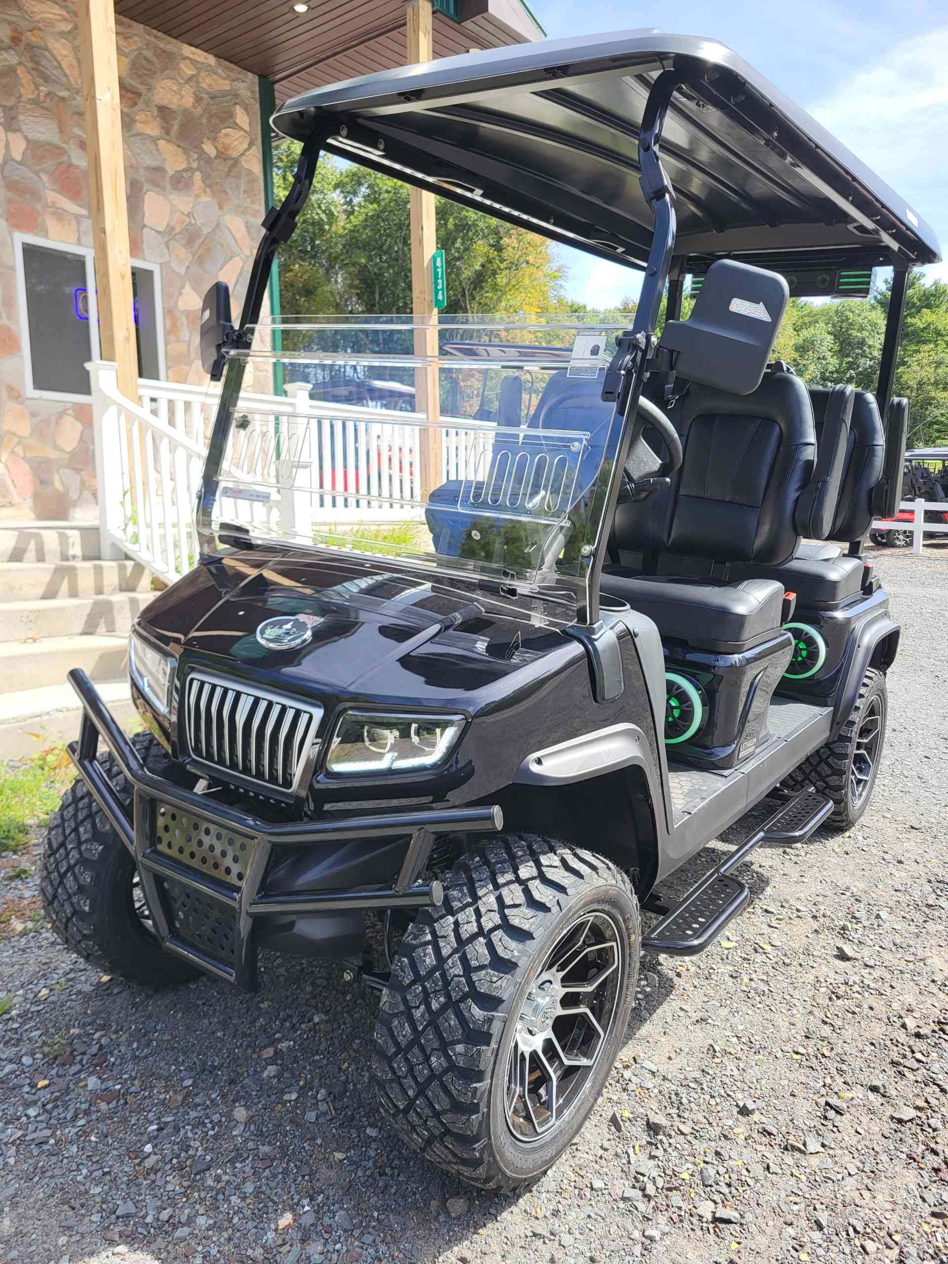 2027 Evolution D5 Maverick 4 PLUS Golf Cart in Black for sale at TIGON Long Pond, PA