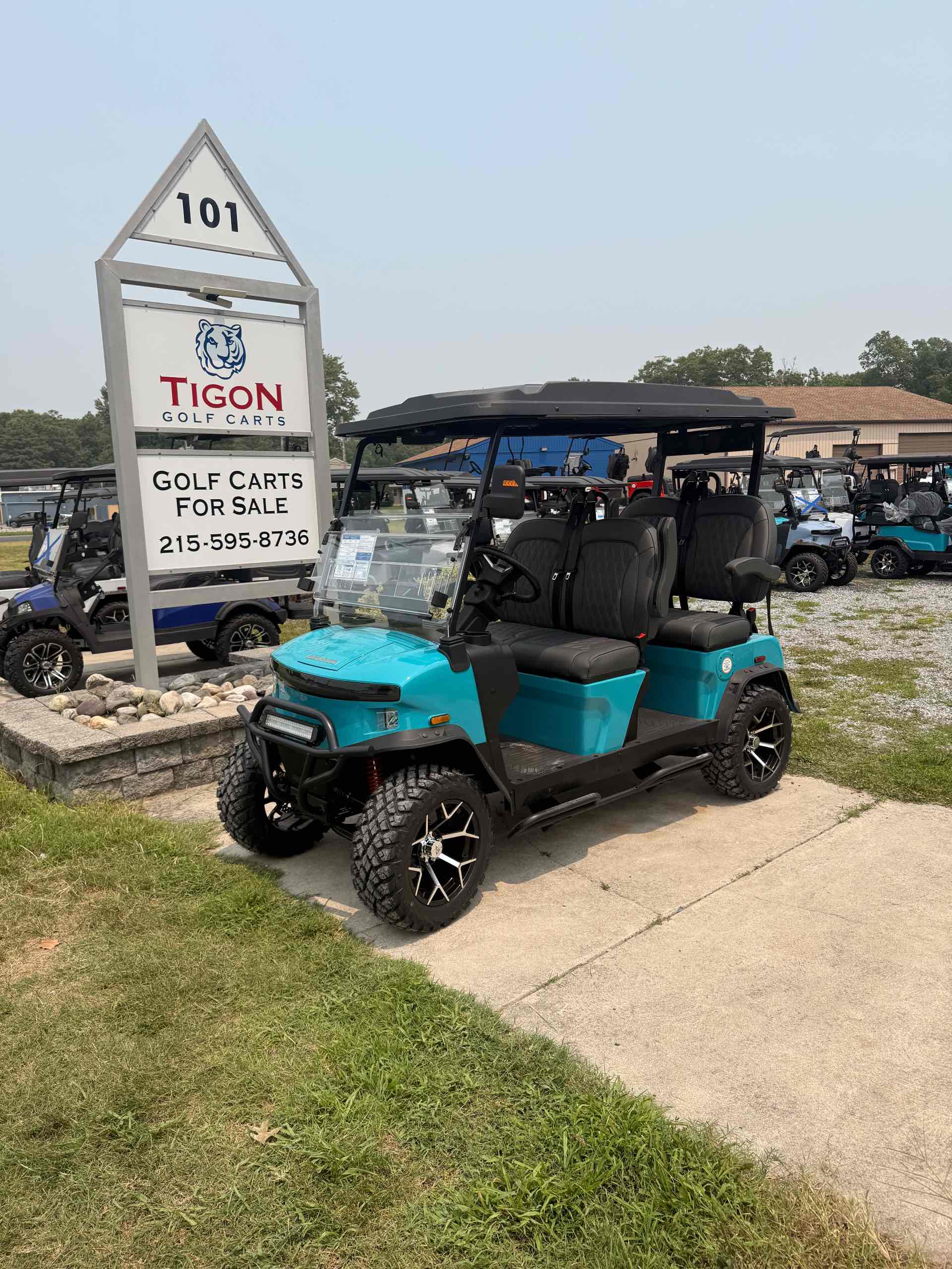 2026 Denago Rover XL Golf Cart in Aqua