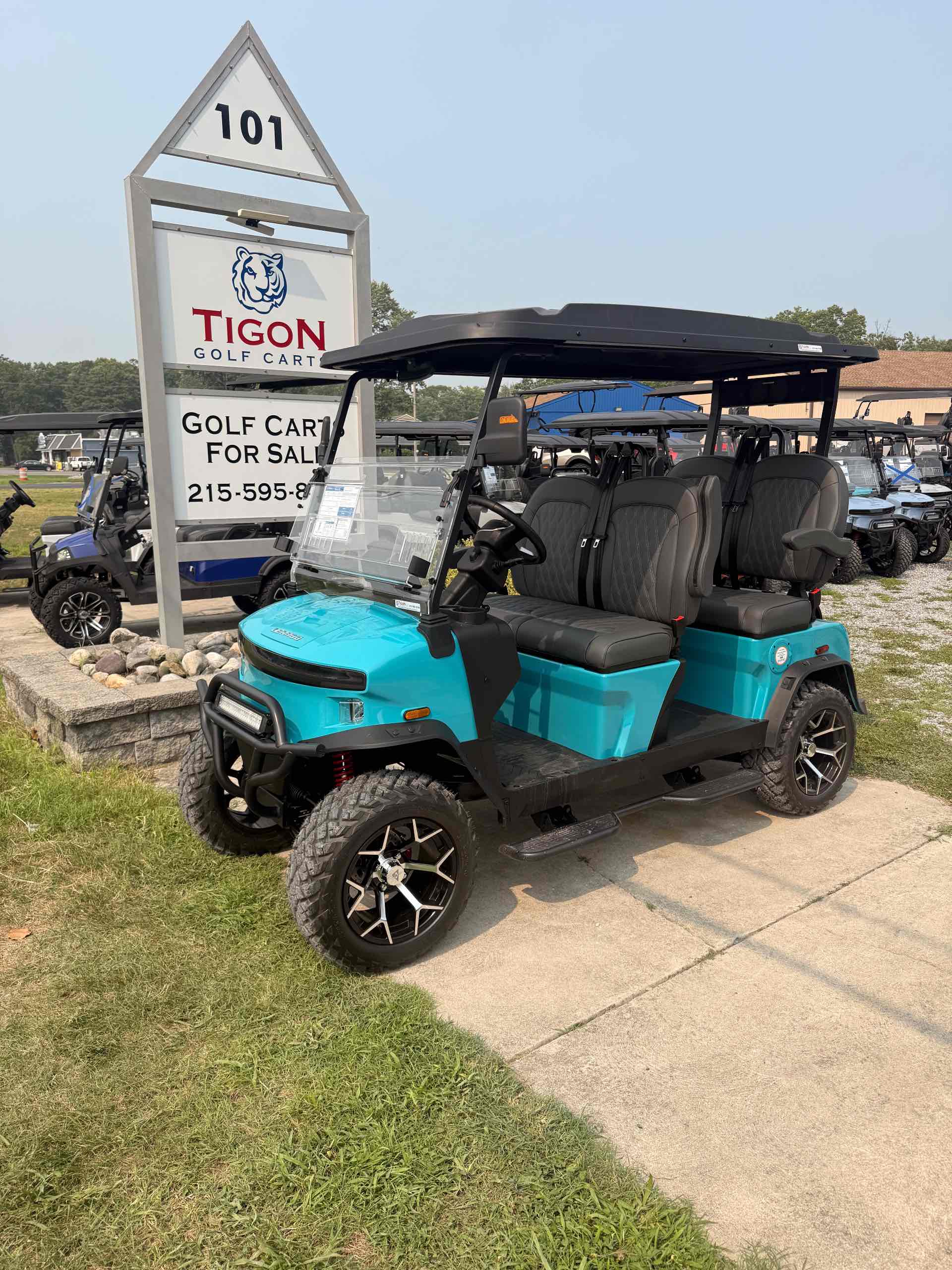2026 Denago Rover XL Golf Cart in Aqua