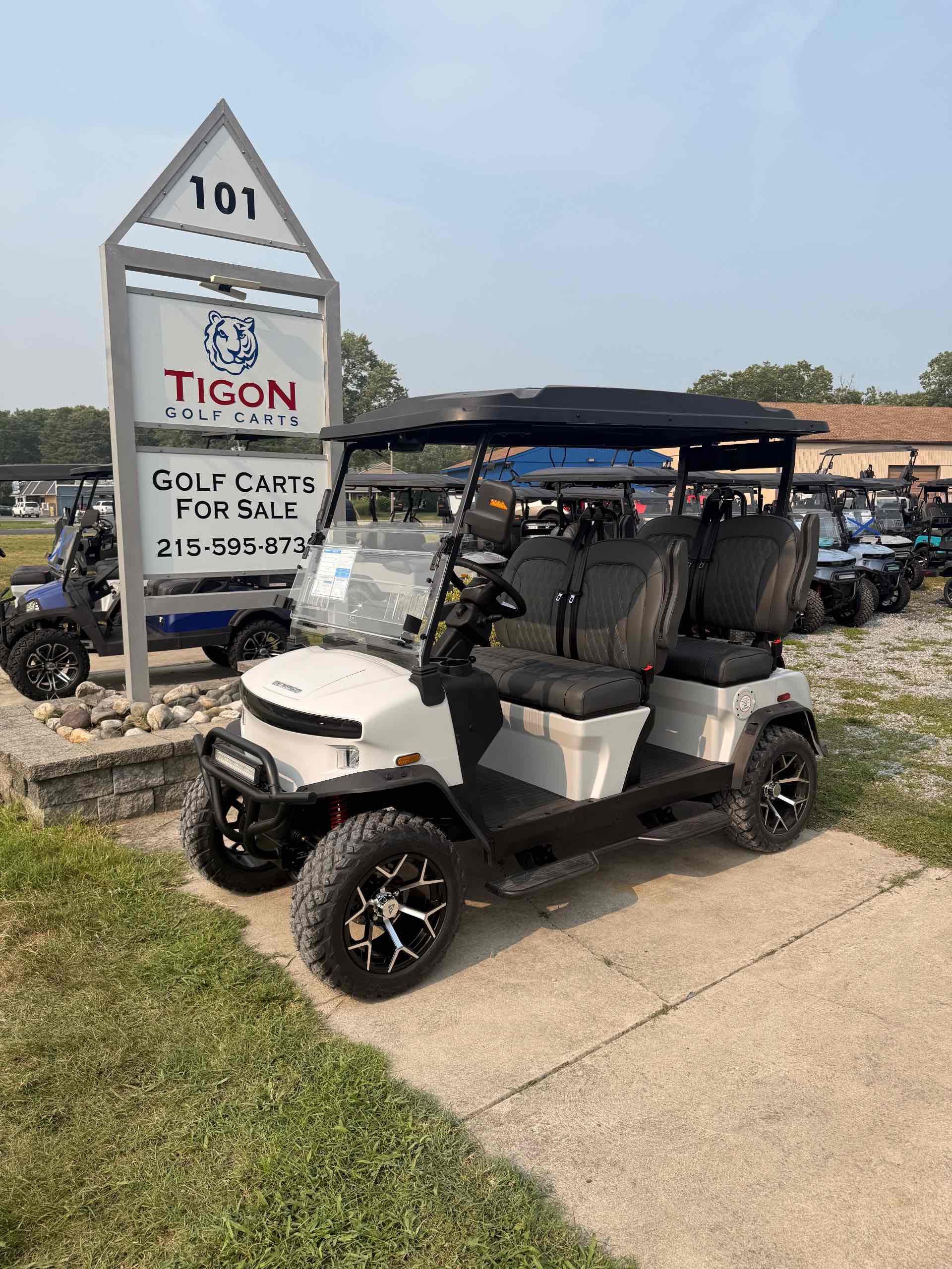 2026 Denago Rover XL Golf Cart in Matte White