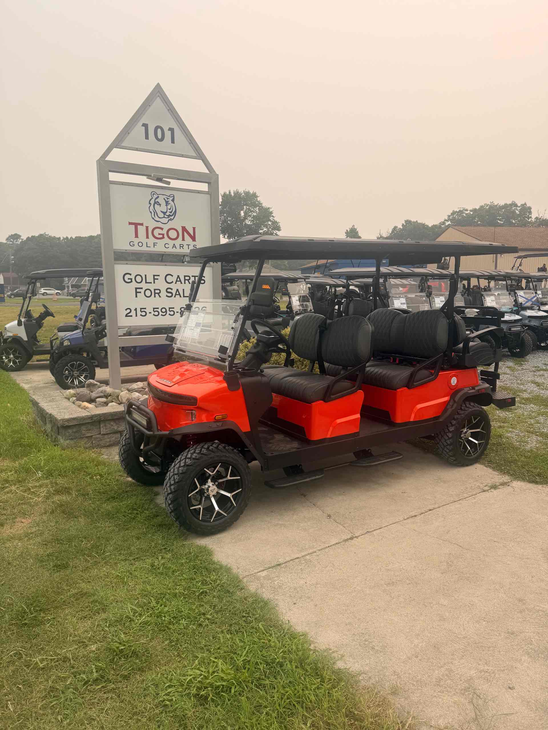 2026 Denago Rover XL6 Golf Cart in Lava