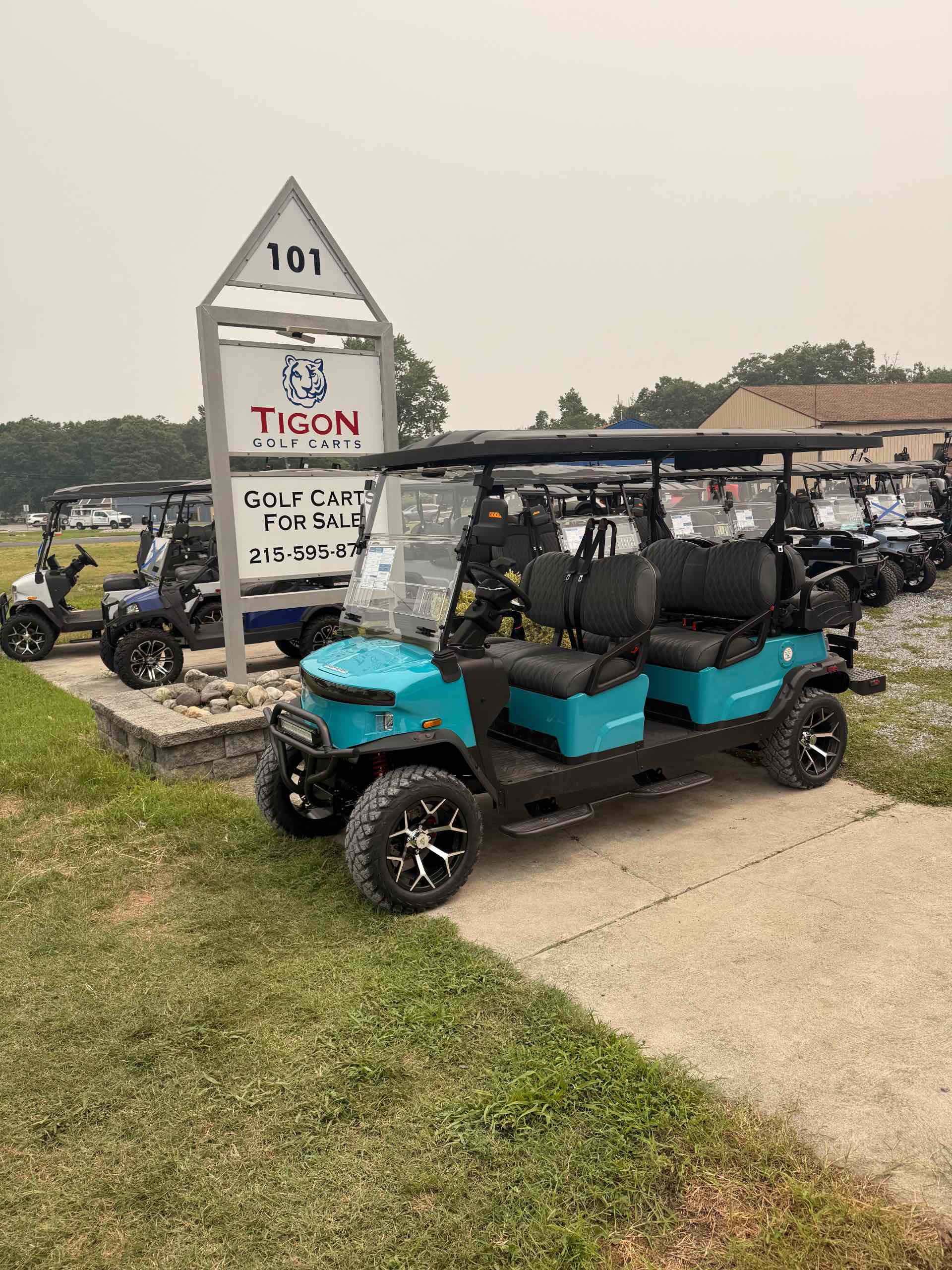 2026 Denago Rover XL6 Golf Cart in Aqua