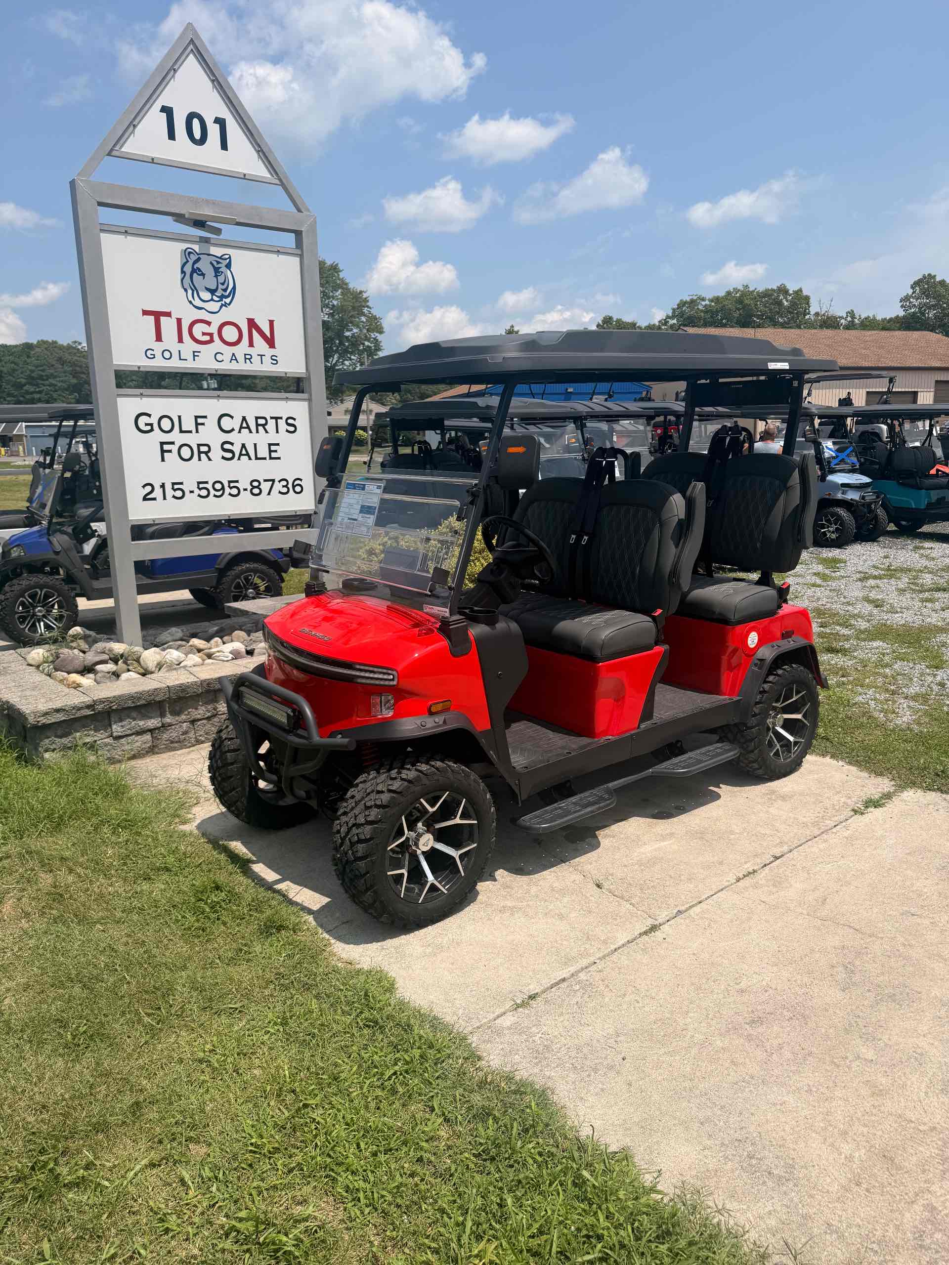 2026 Denago Rover XL Golf Cart in Red