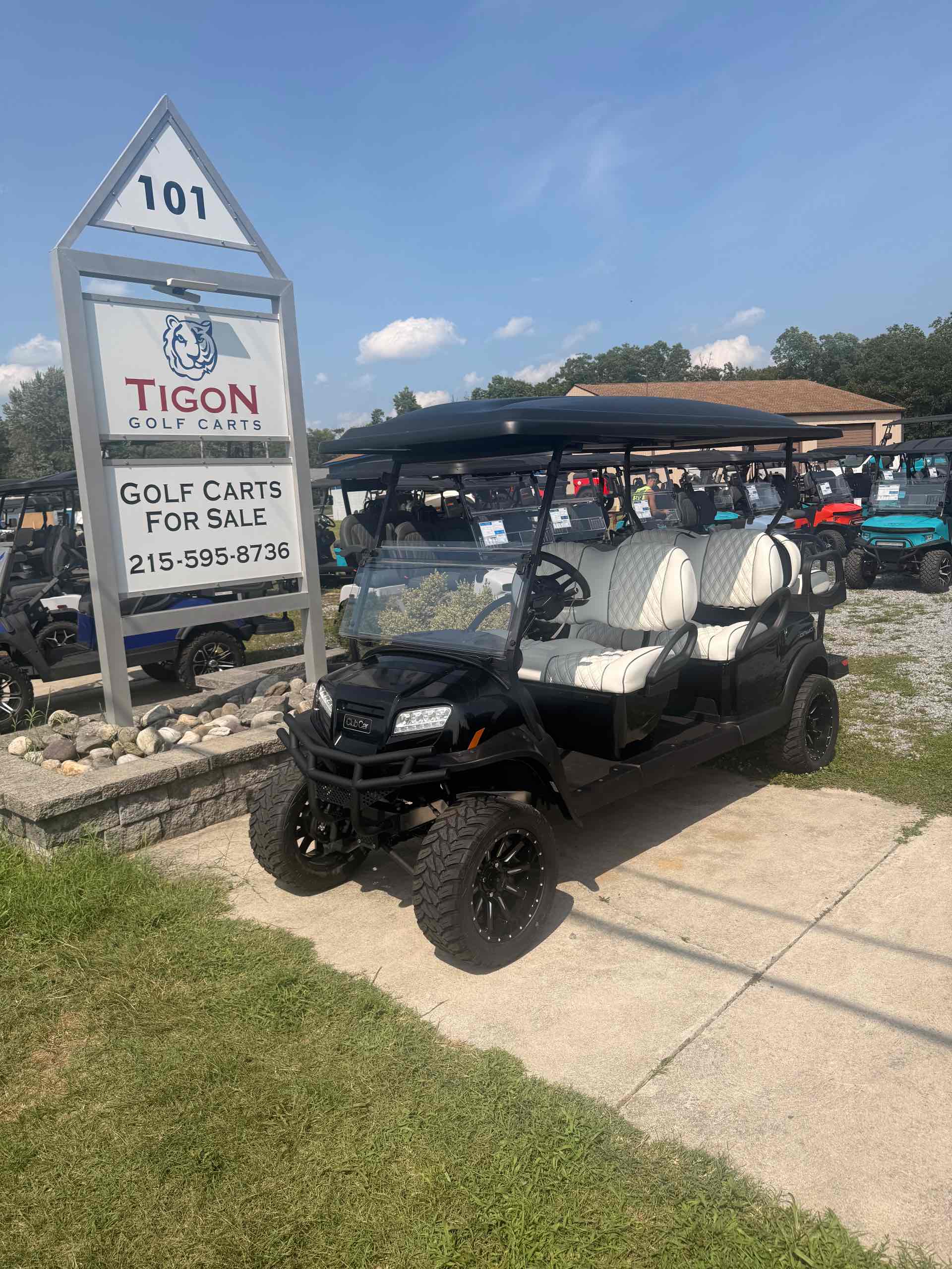 2027 Club Car Onward 6 Passenger (Non-LSV) Golf Cart in Metallic Black