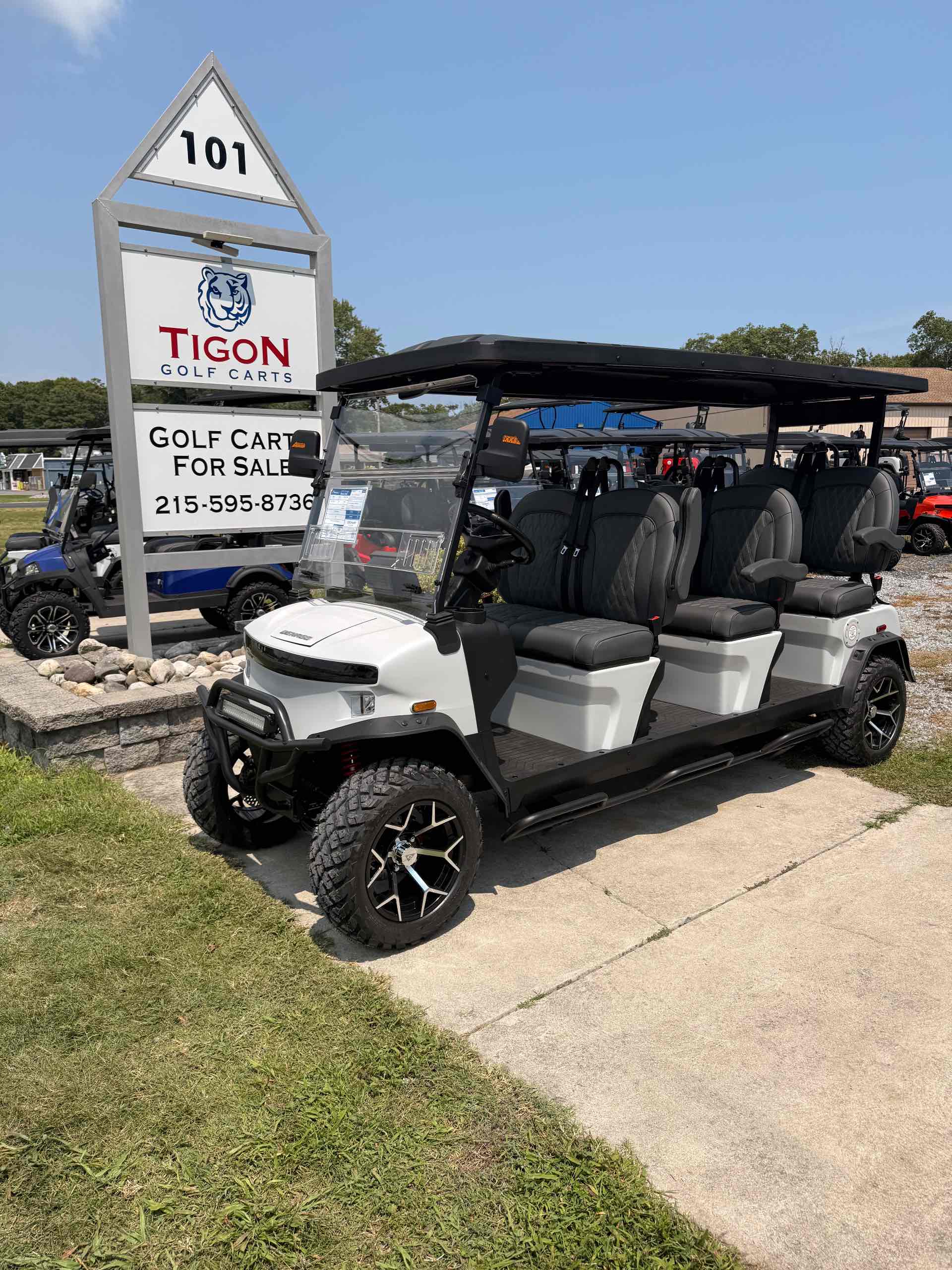 2026 Denago Rover XXL Golf Cart in Matte White