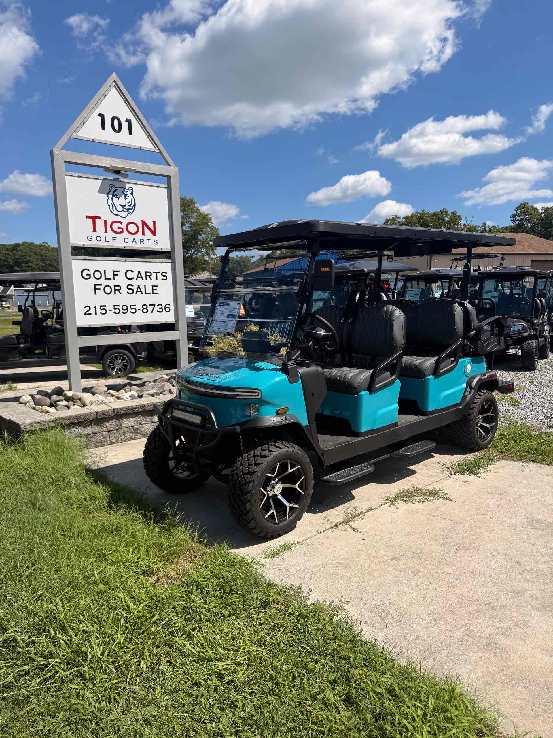 2026 Denago Rover XL6 Aqua golf cart for sale in Ocean View, NJ — July 4th Golf Cart Sales Event