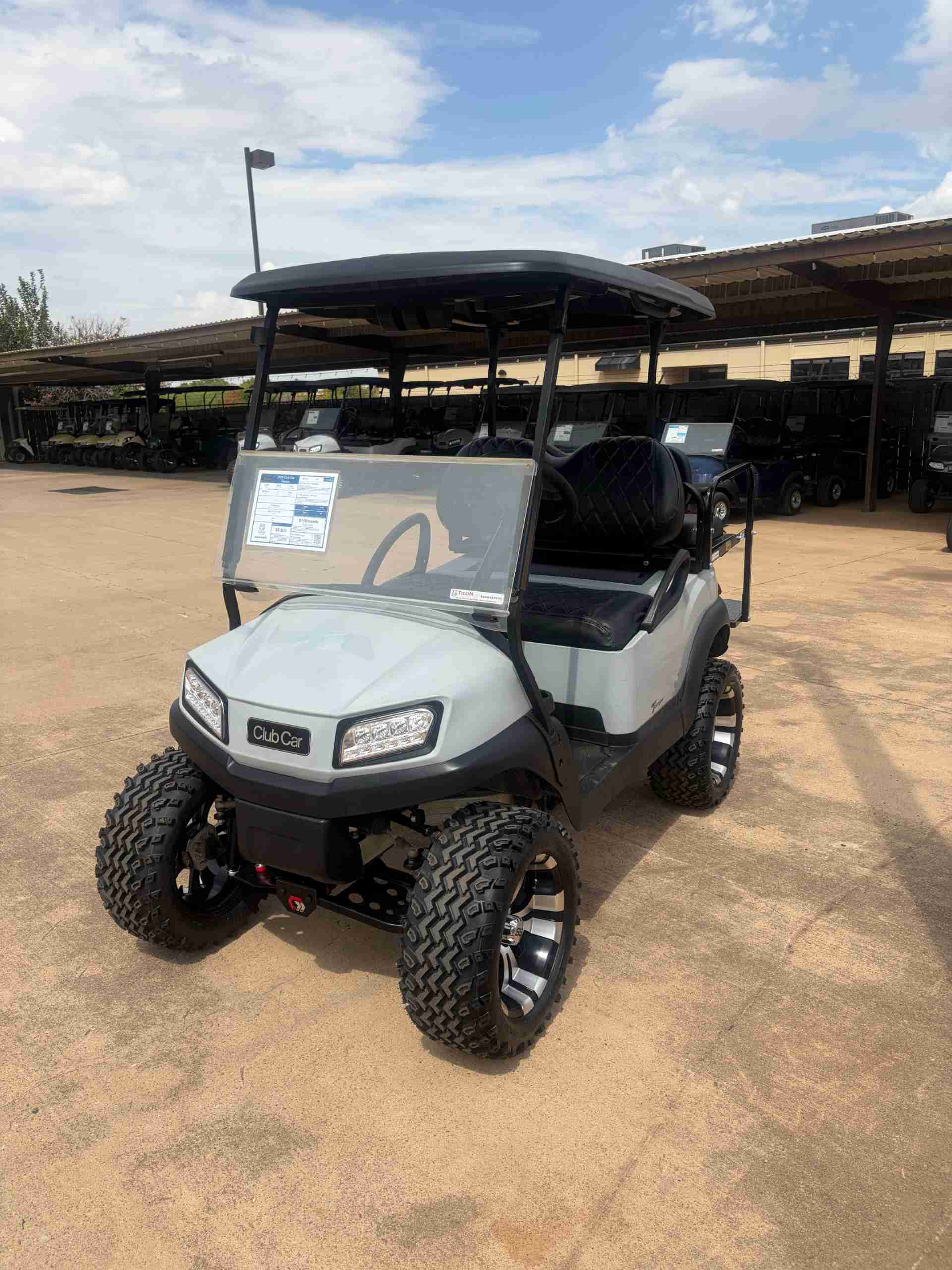 Used 2020 Club Car Tempo Golf Cart in Gray for sale at TIGON Wichita Falls, TX
