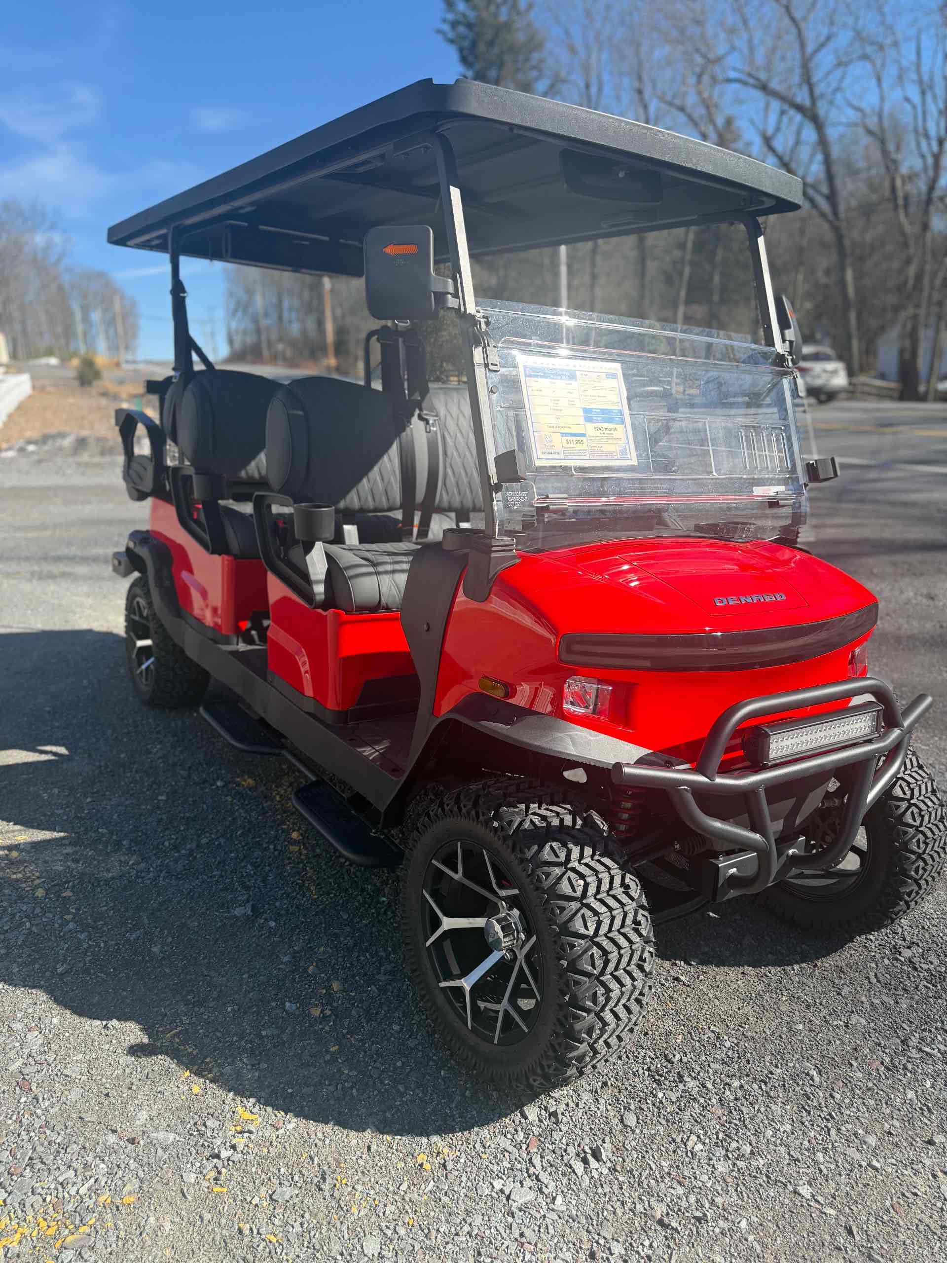 2026 Denago Rover XL6 Golf Cart in Scarlet