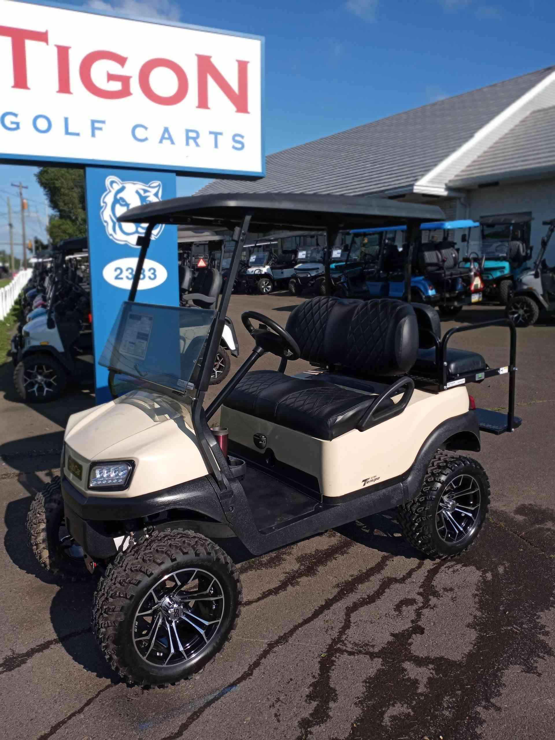 Used 2020 Club Car Tempo Golf Cart in Beige for sale at TIGON Gloucester Point, VA