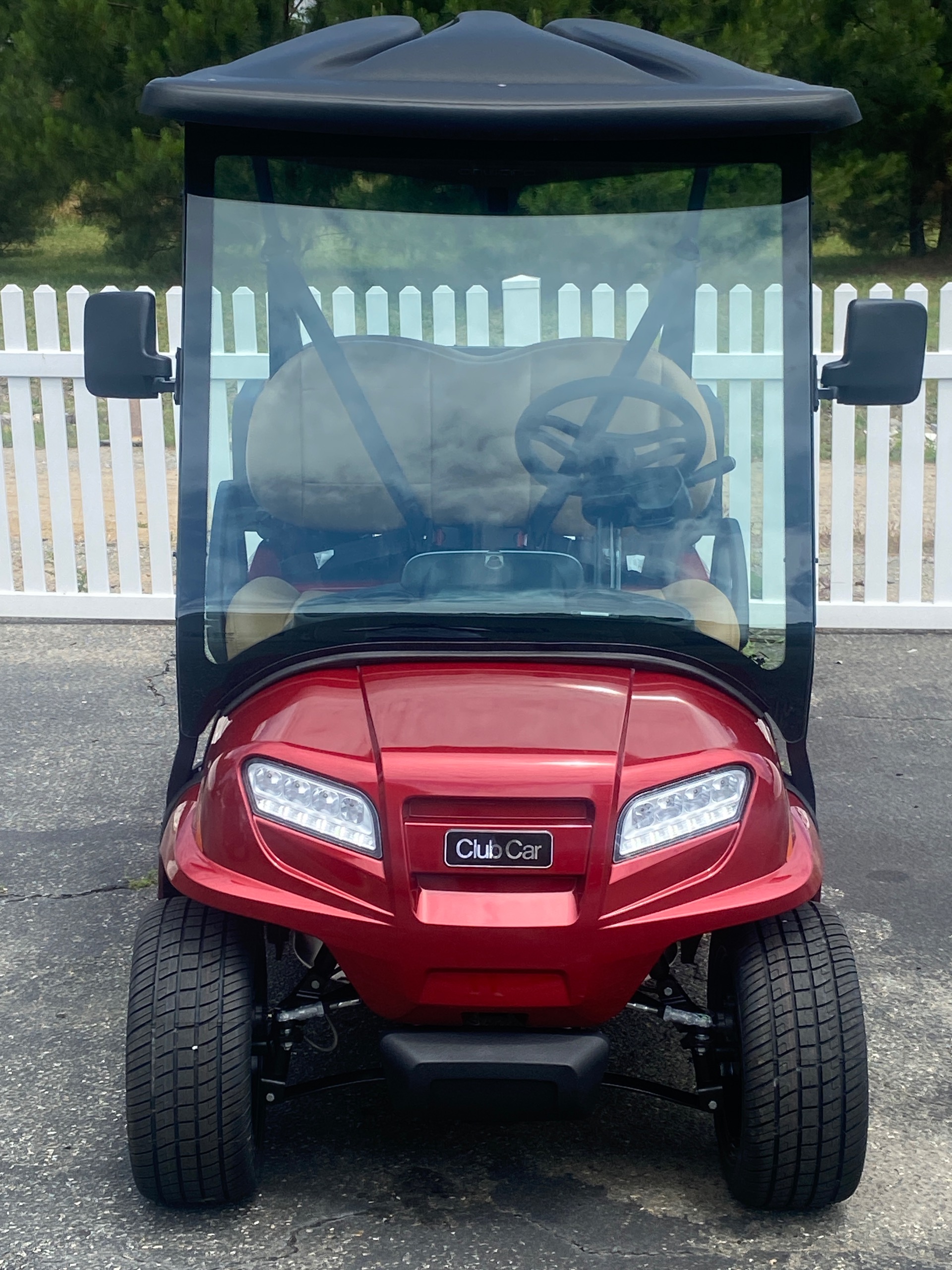 2026 Club Car Onward 4 Passenger (2+2) LSV Golf Cart in Candy Apple Red