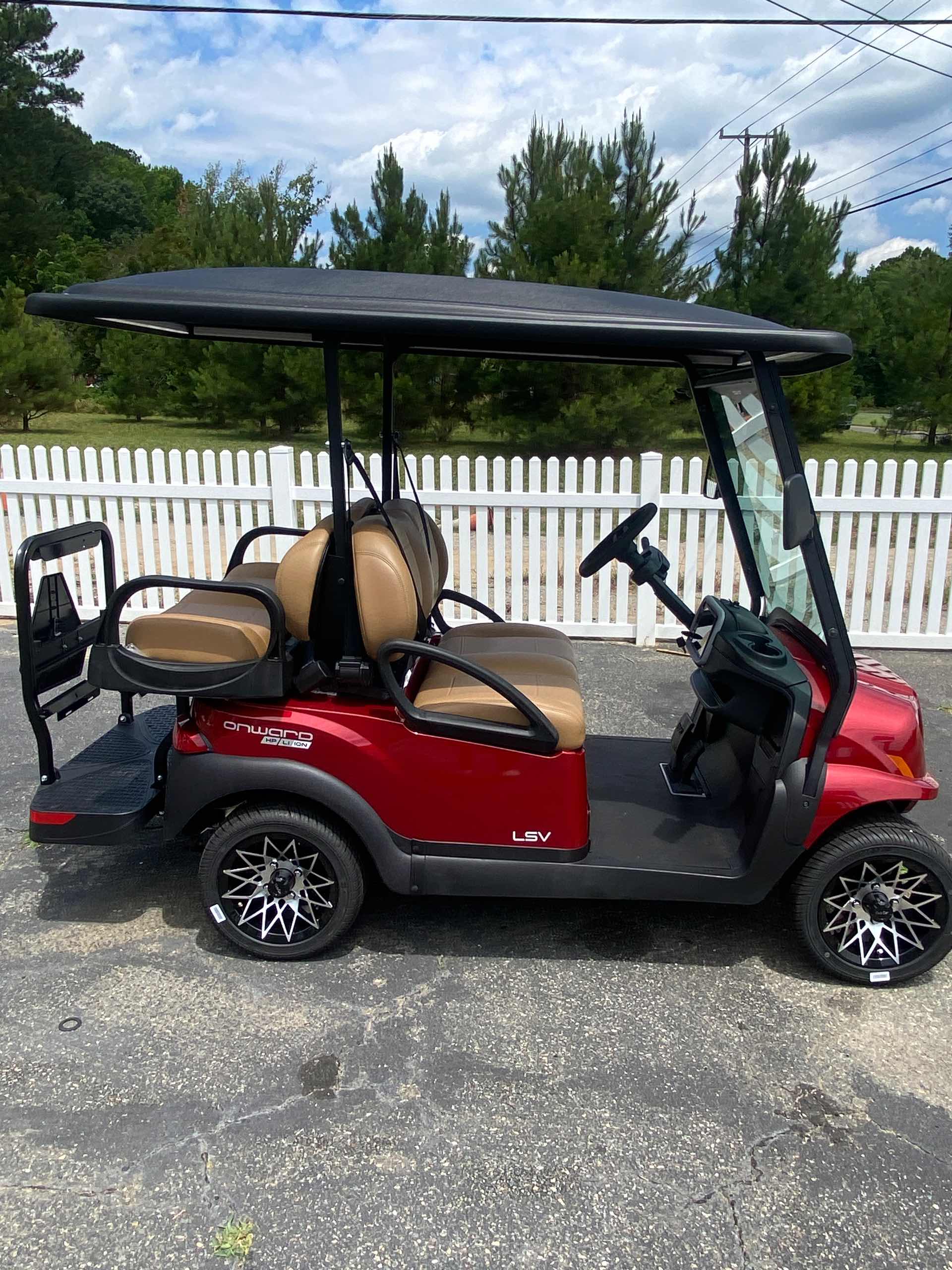 2027 Club Car Onward 4 Passenger (2+2) LSV Candy Apple Red image 2