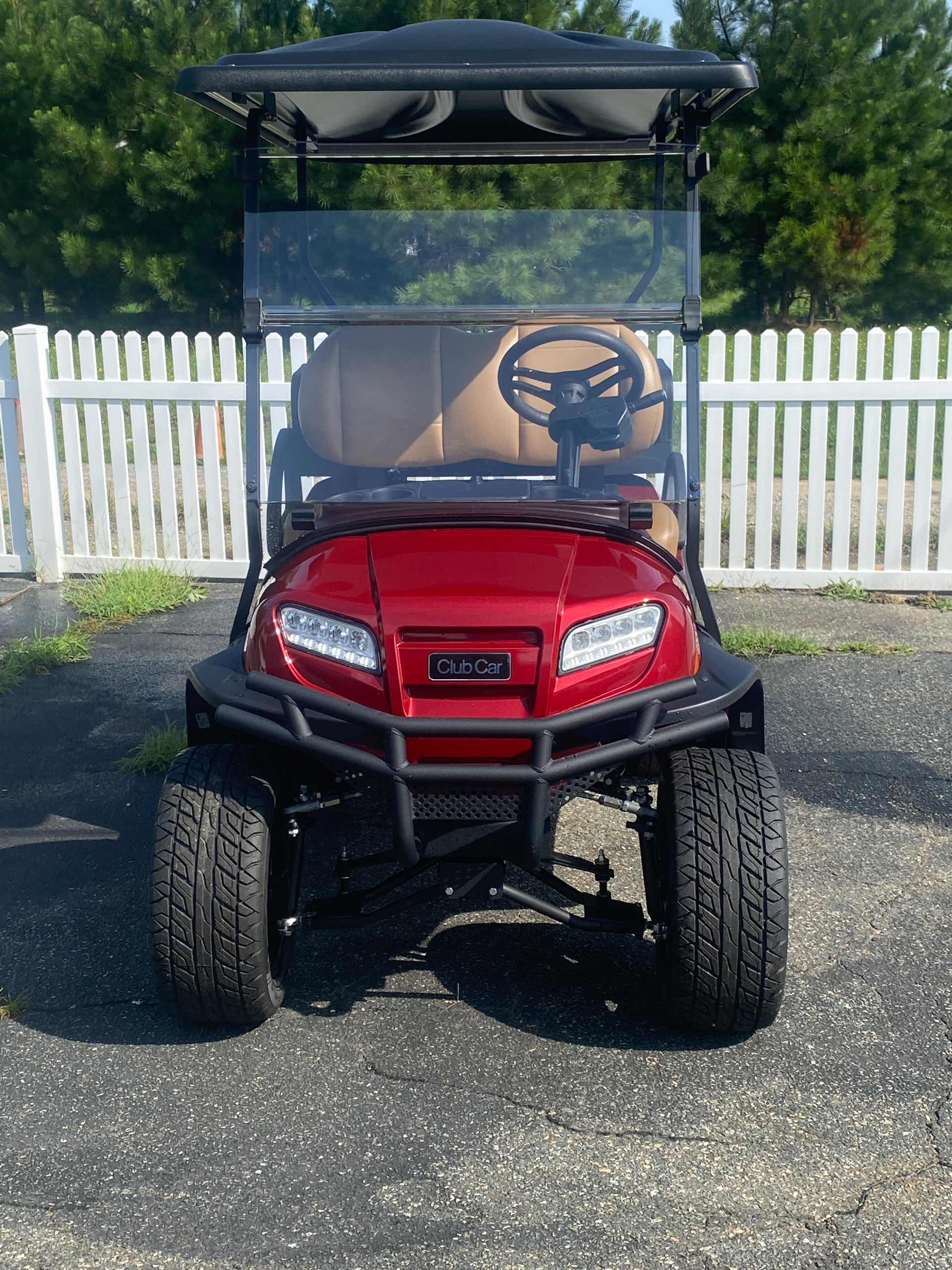 2027 Club Car Onward 4 Passenger Golf Cart in Candy Apple Red