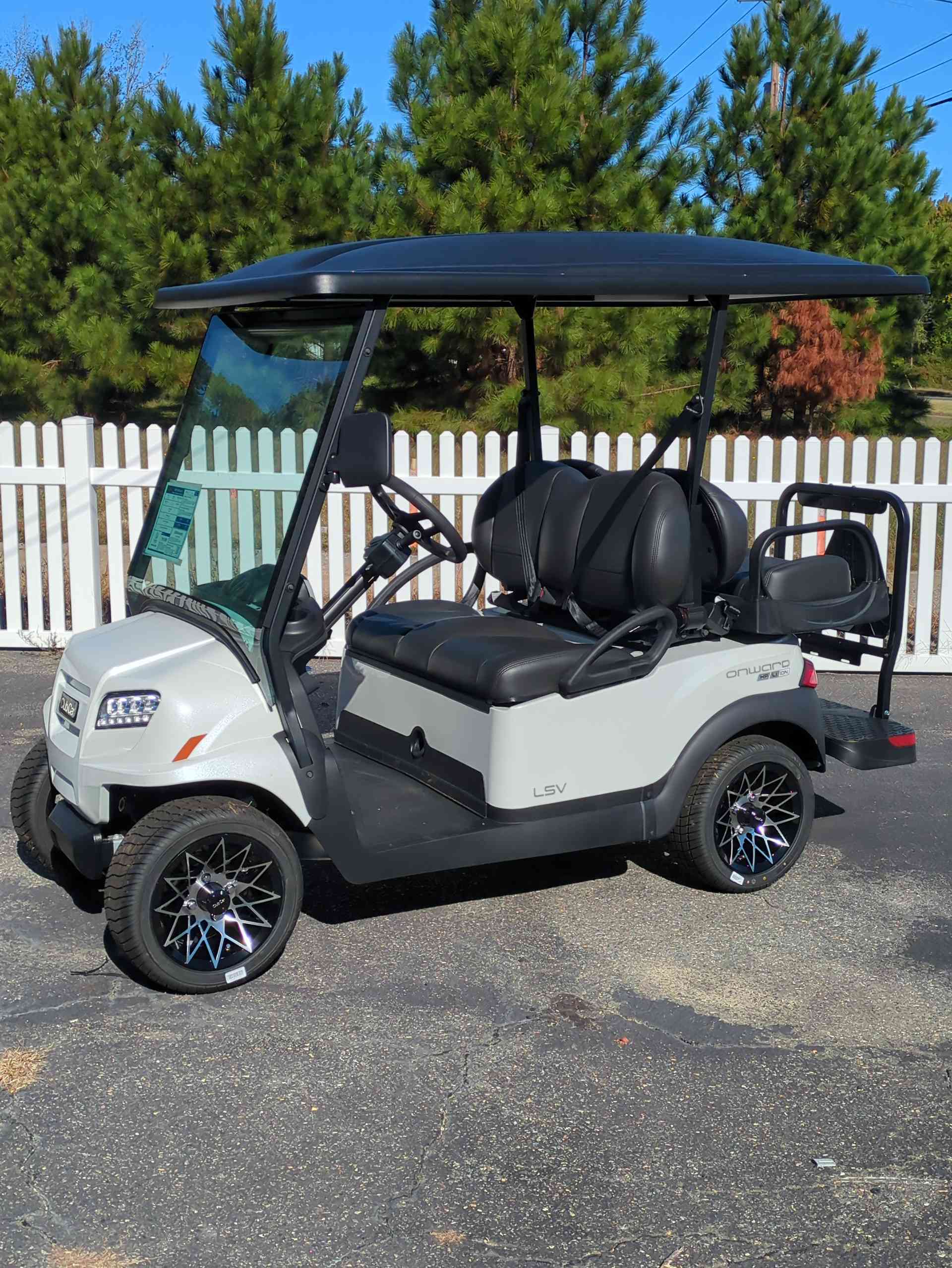 2027 Club Car Onward 4 Passenger (2+2) LSV Golf Cart in Glacier White for sale at TIGON Gloucester Point, VA