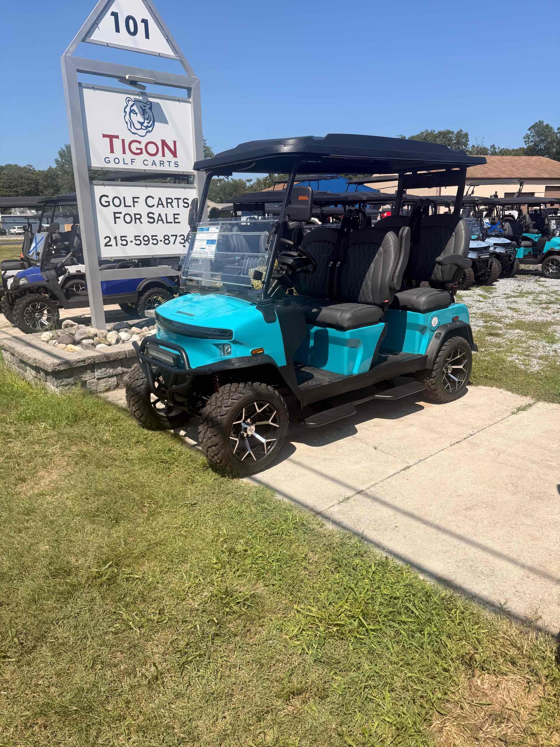 2026 Denago Rover XL Golf Cart in Aqua for sale at TIGON Ocean View, NJ