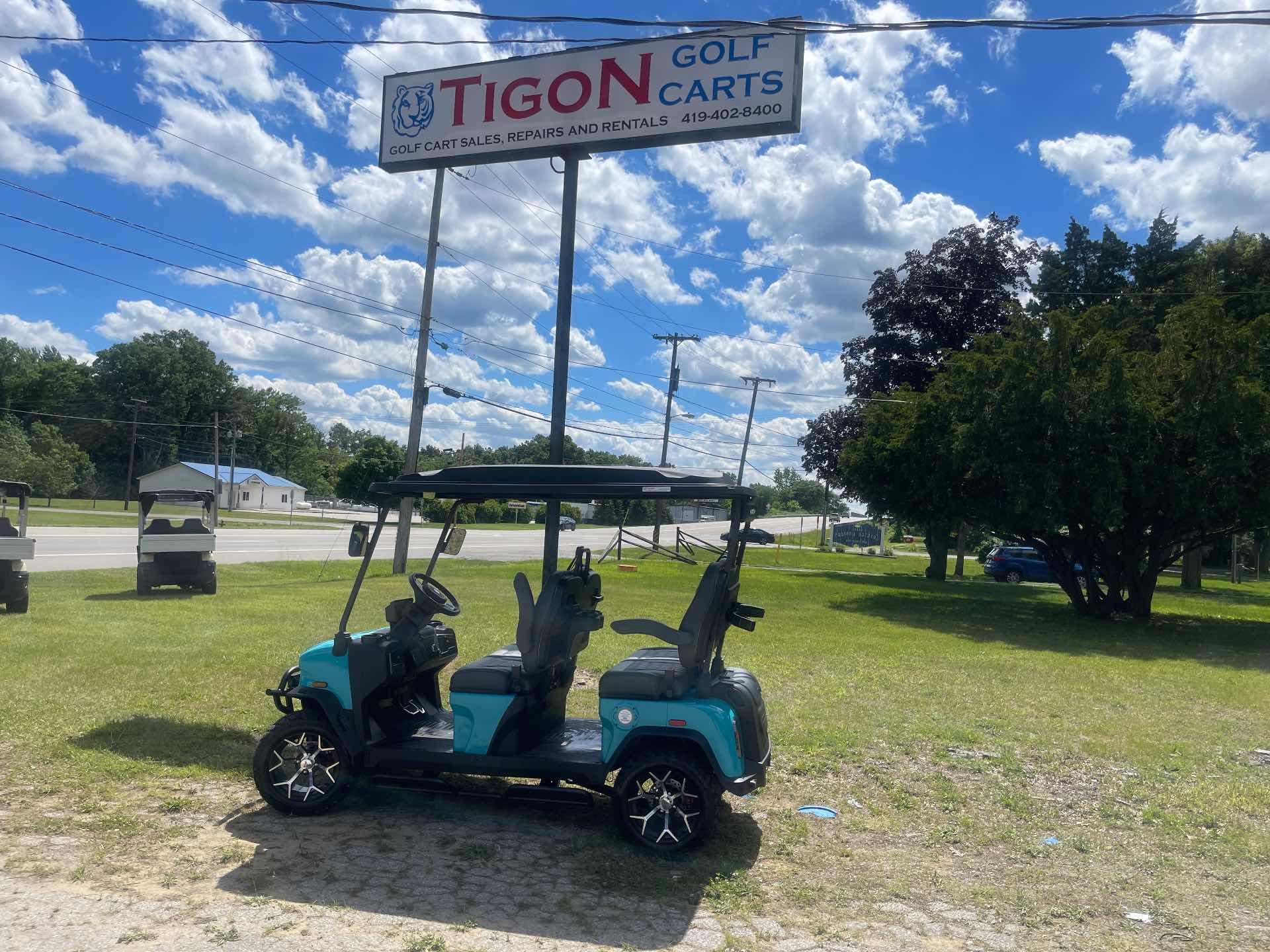 2026 Denago Rover XL Golf Cart in Aqua