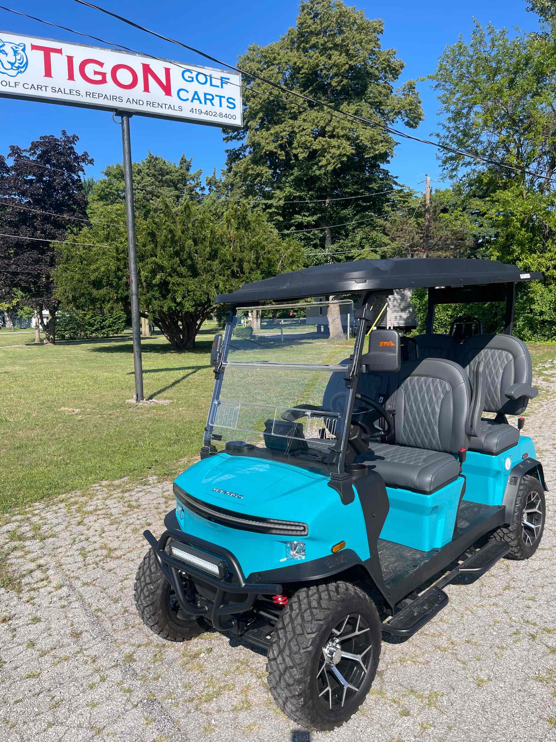 2026 Denago Rover XL Golf Cart in Aqua