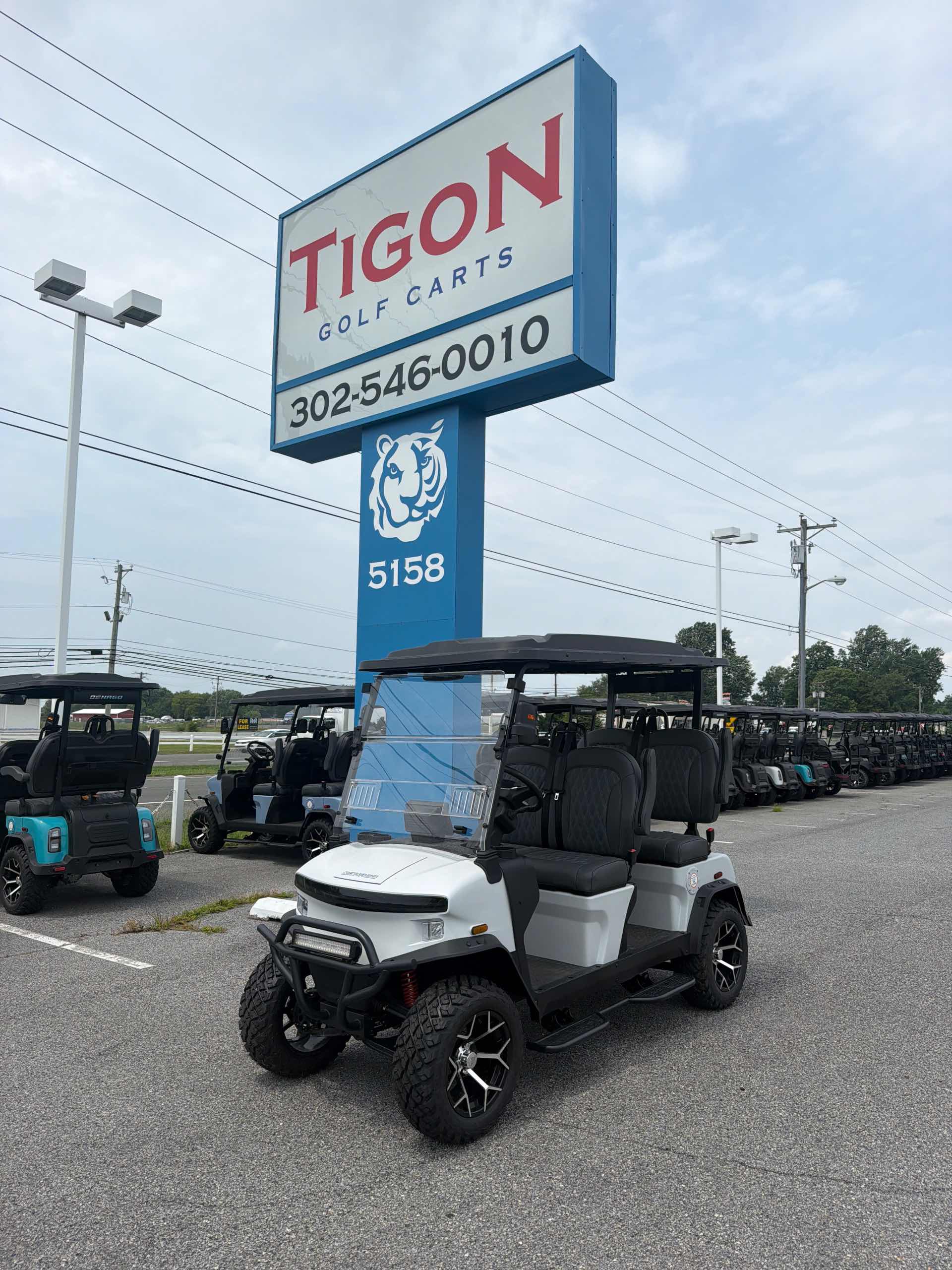 2026 Denago Rover XL Golf Cart in Matte White