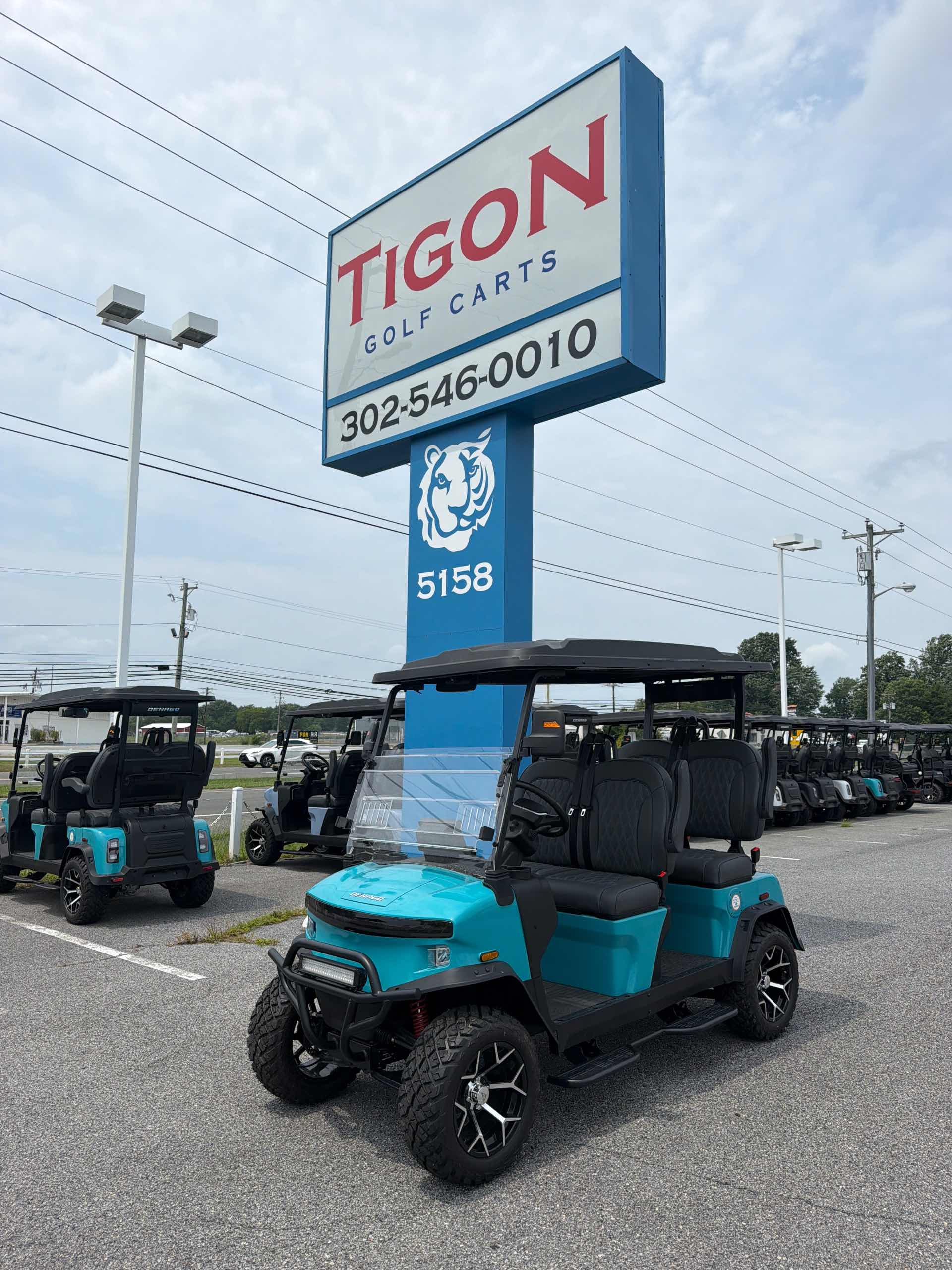 2026 Denago Rover XL Golf Cart in Aqua