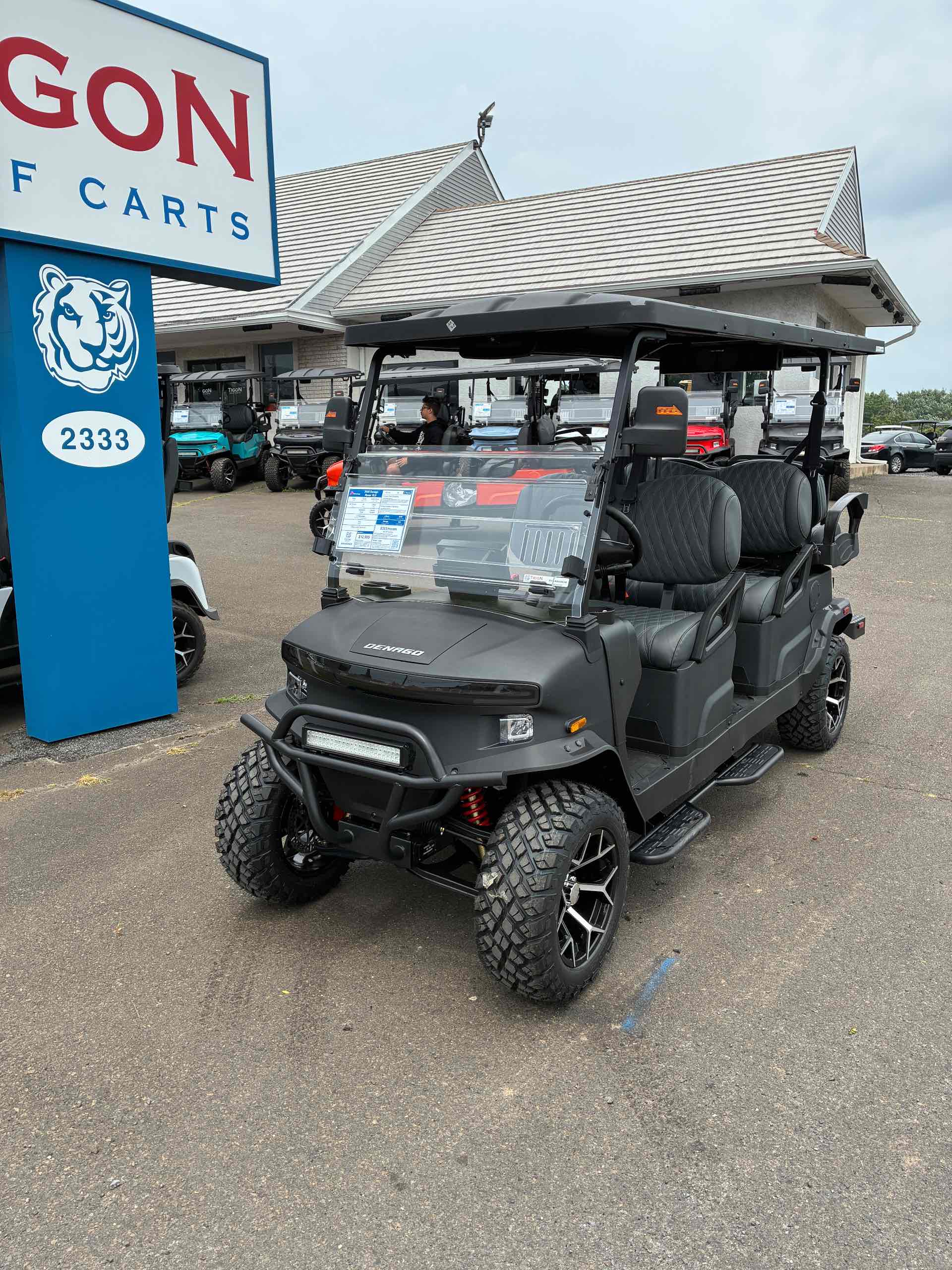 2026 Denago Rover XL6 Golf Cart in Matte Black