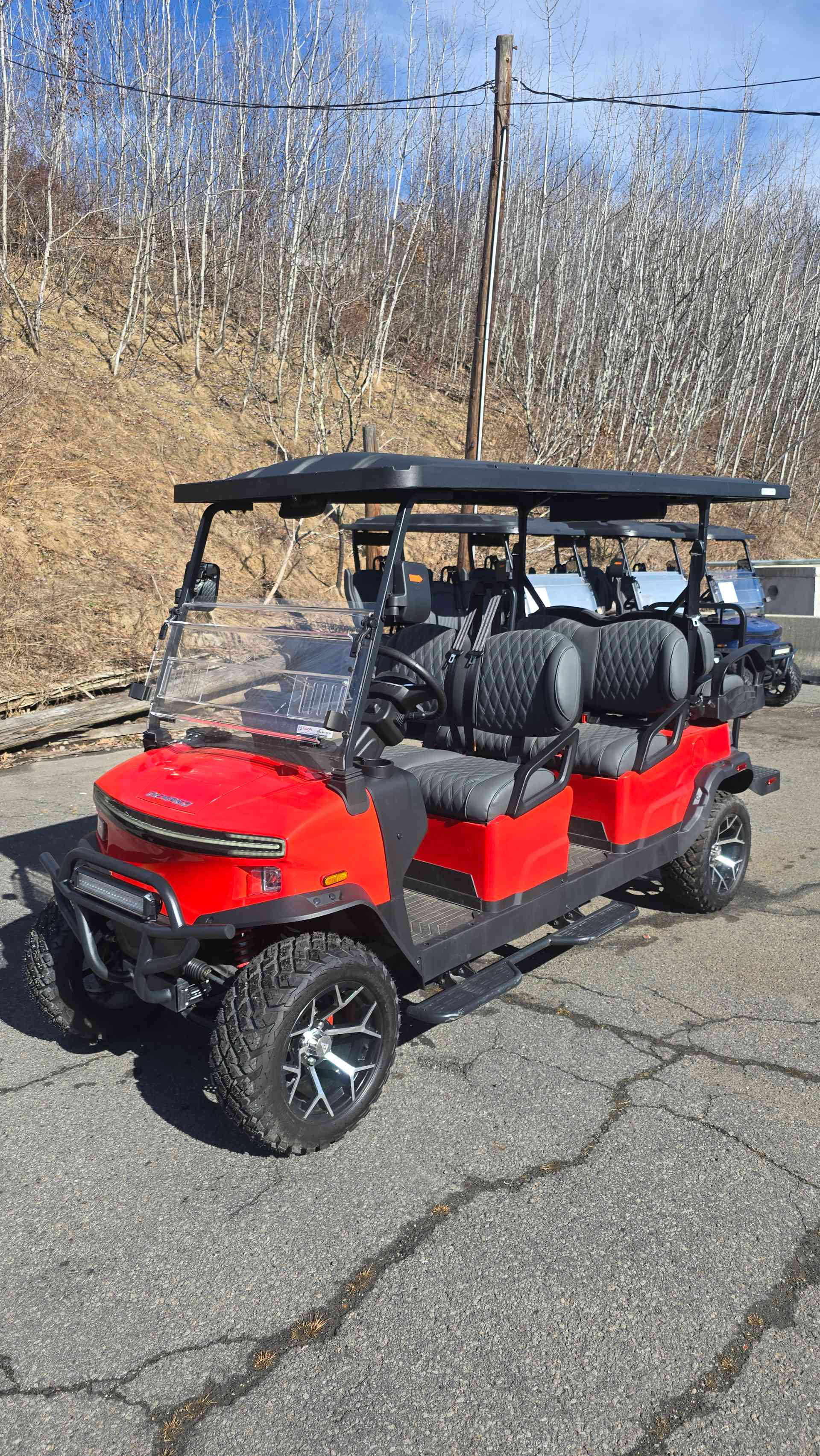 2026 Denago Rover XL6 Golf Cart in Red