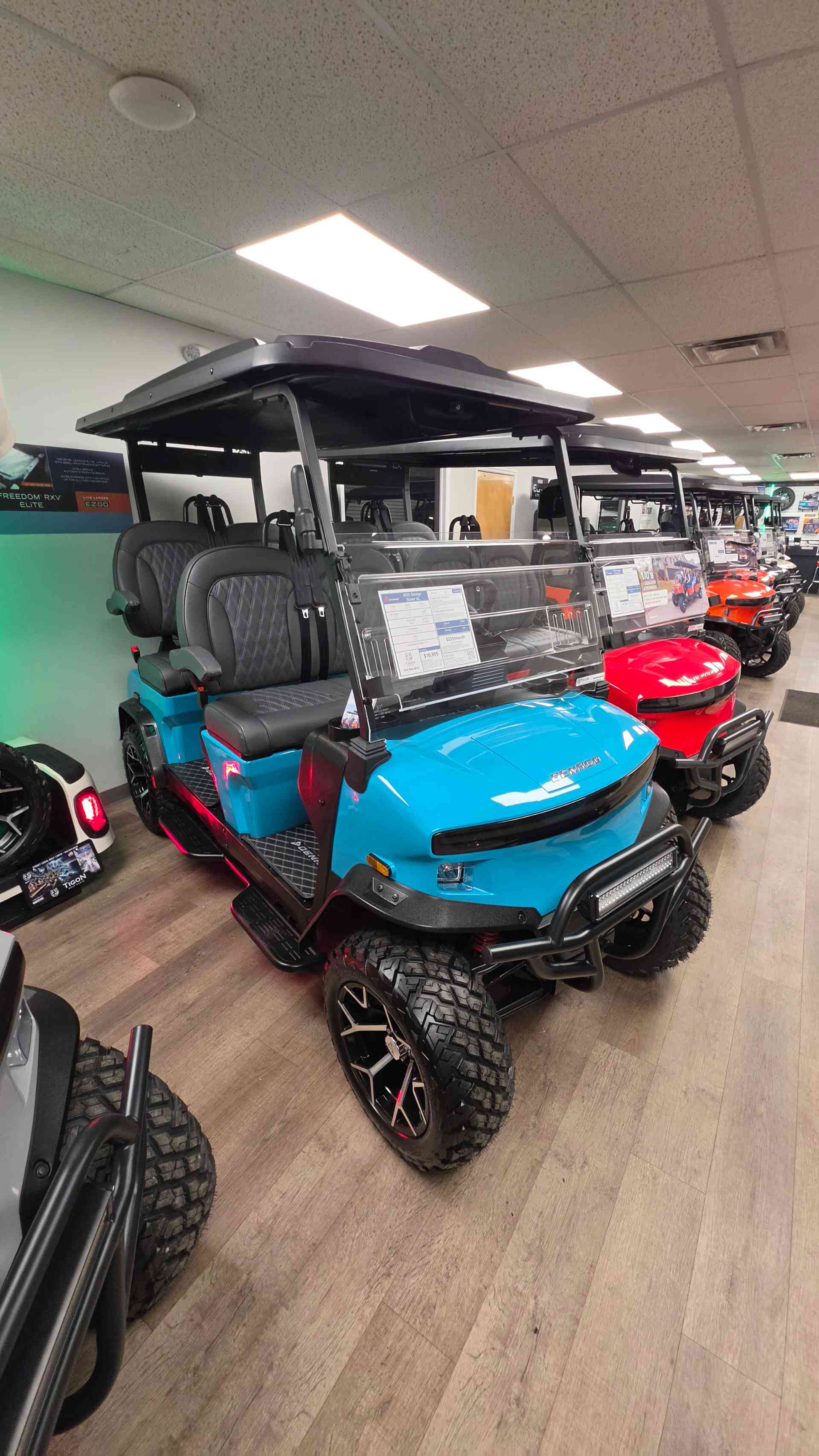 2026 Denago Rover XL Golf Cart in Aqua